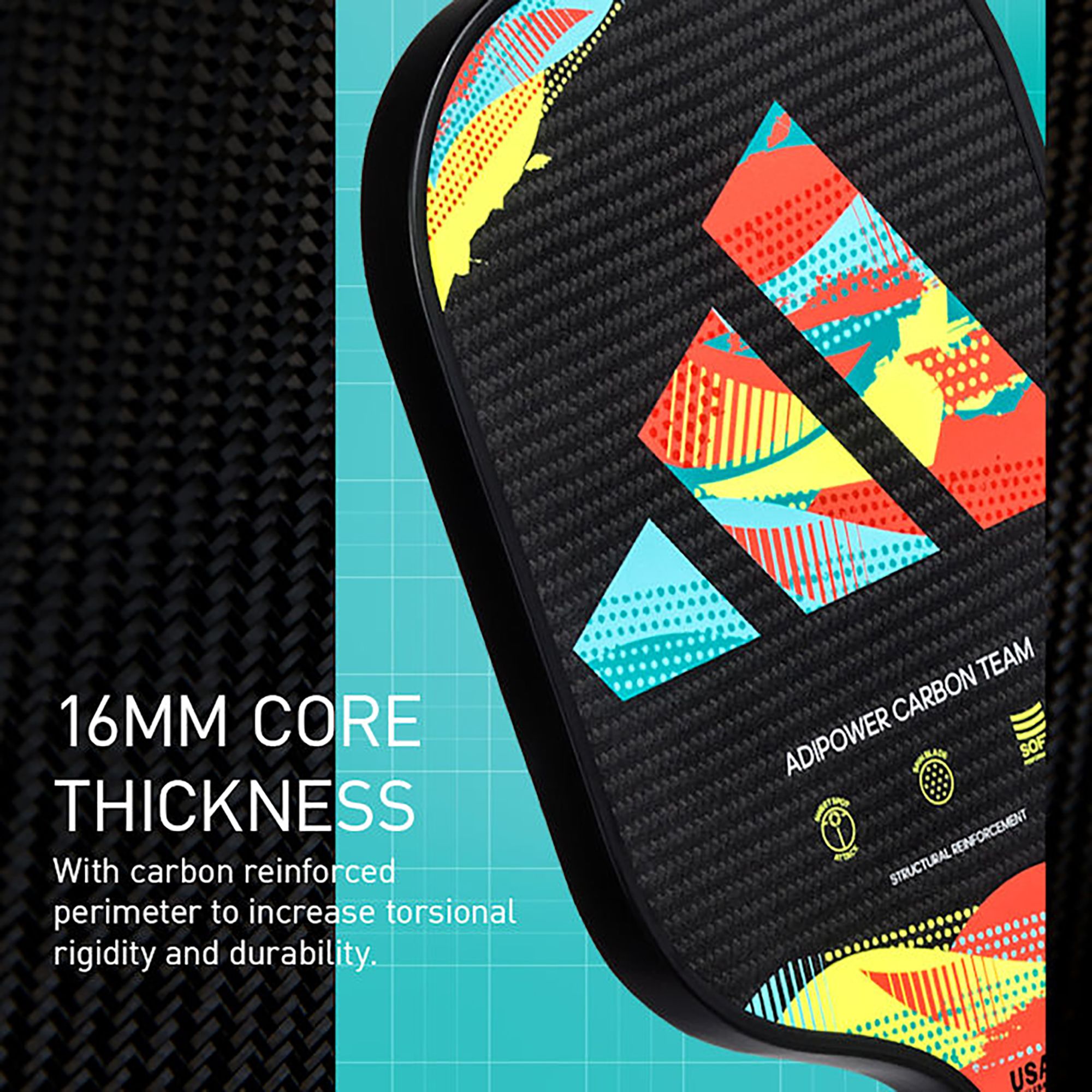 adidas Adipower Carbon Team Pickleball Paddle product image