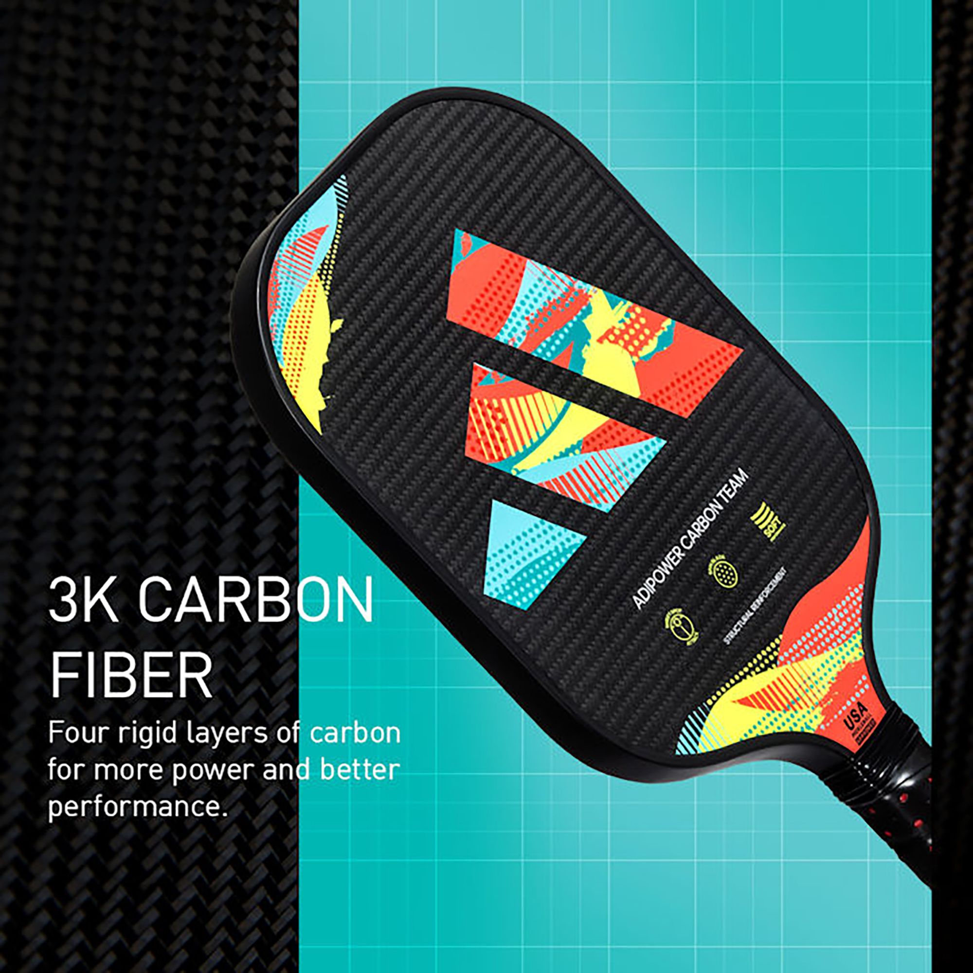 adidas Adipower Carbon Team Pickleball Paddle product image