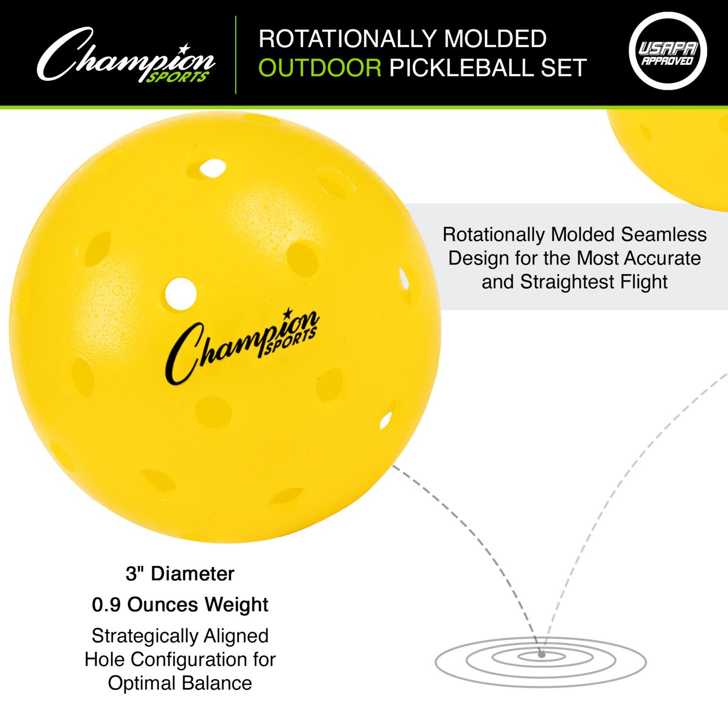 Champion Sports Roto Molded Outdoor Pickleballs