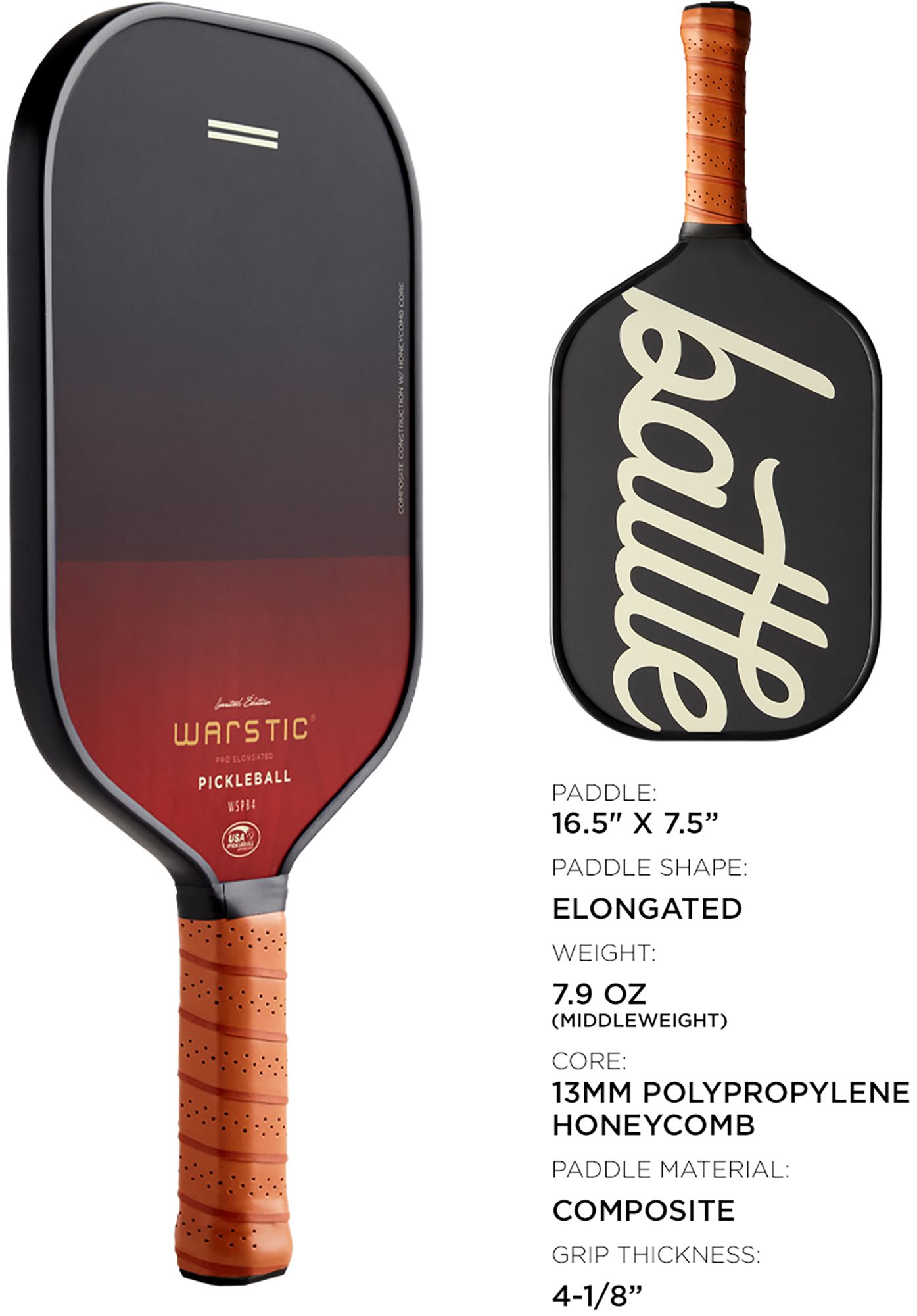 Warstic WSPB4 Pro Elongated Pickleball Paddle product image