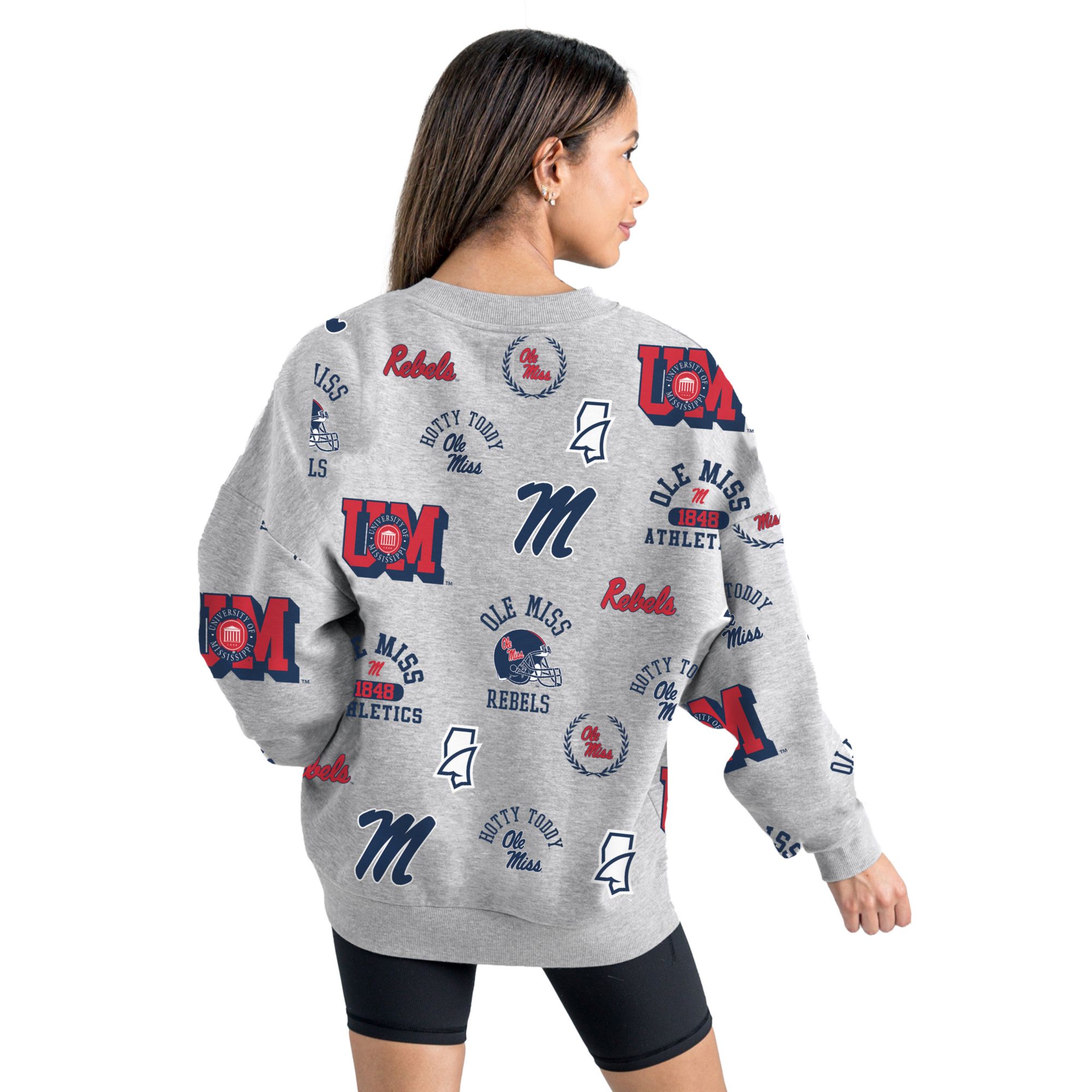 Gameday Couture Women's Ole Miss Rebels Grey Repeat Crewneck Sweatshirt product image