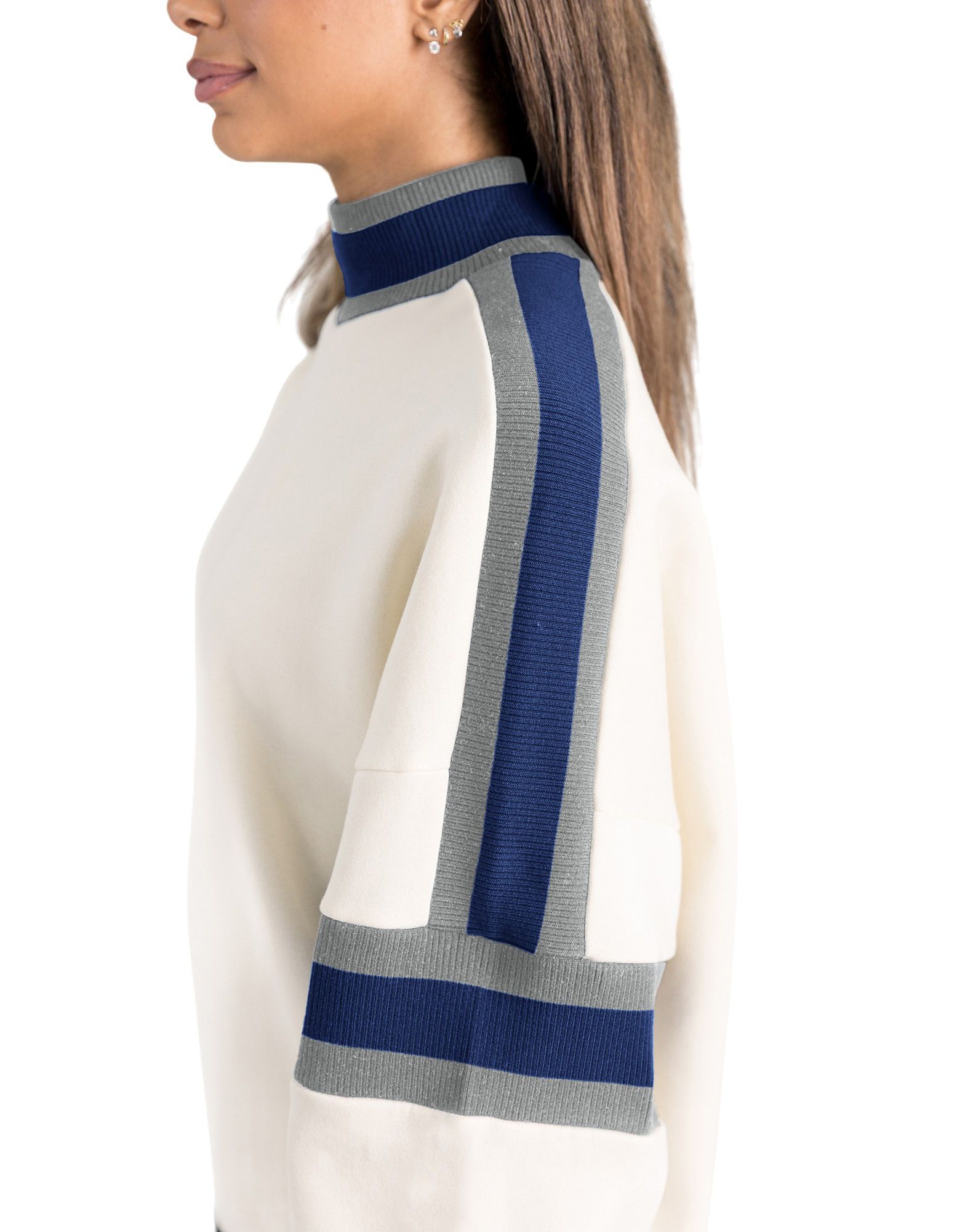 Gameday Couture Women's Michigan Wolverines White Turtleneck Sweatshirt product image