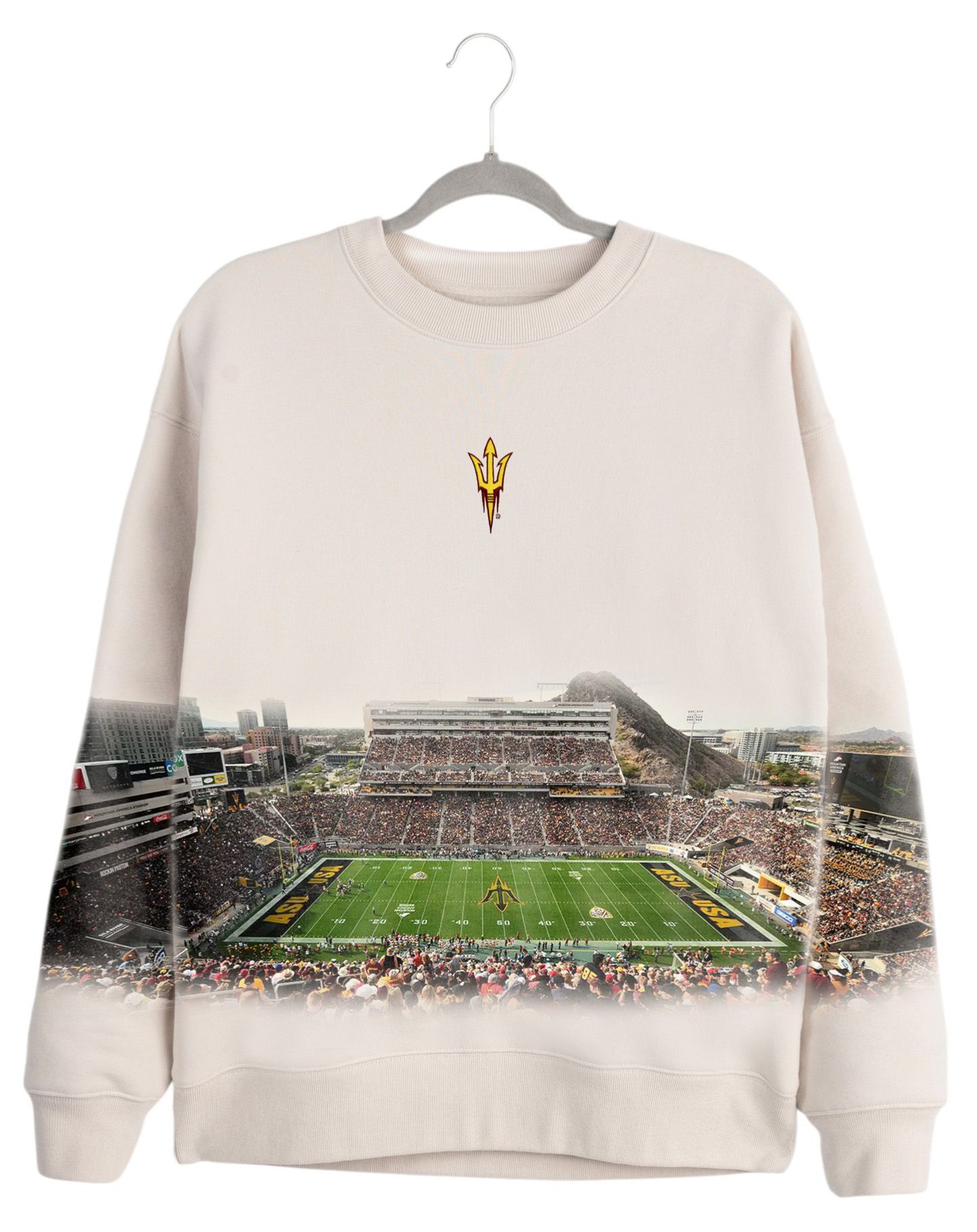 Gameday Couture Women's Arizona State Sun Devils Ivory Power Move Crew Pullover Sweatshirt product image