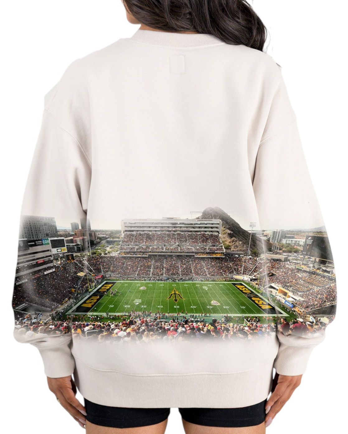 Gameday Couture Women's Arizona State Sun Devils Ivory Power Move Crew Pullover Sweatshirt product image