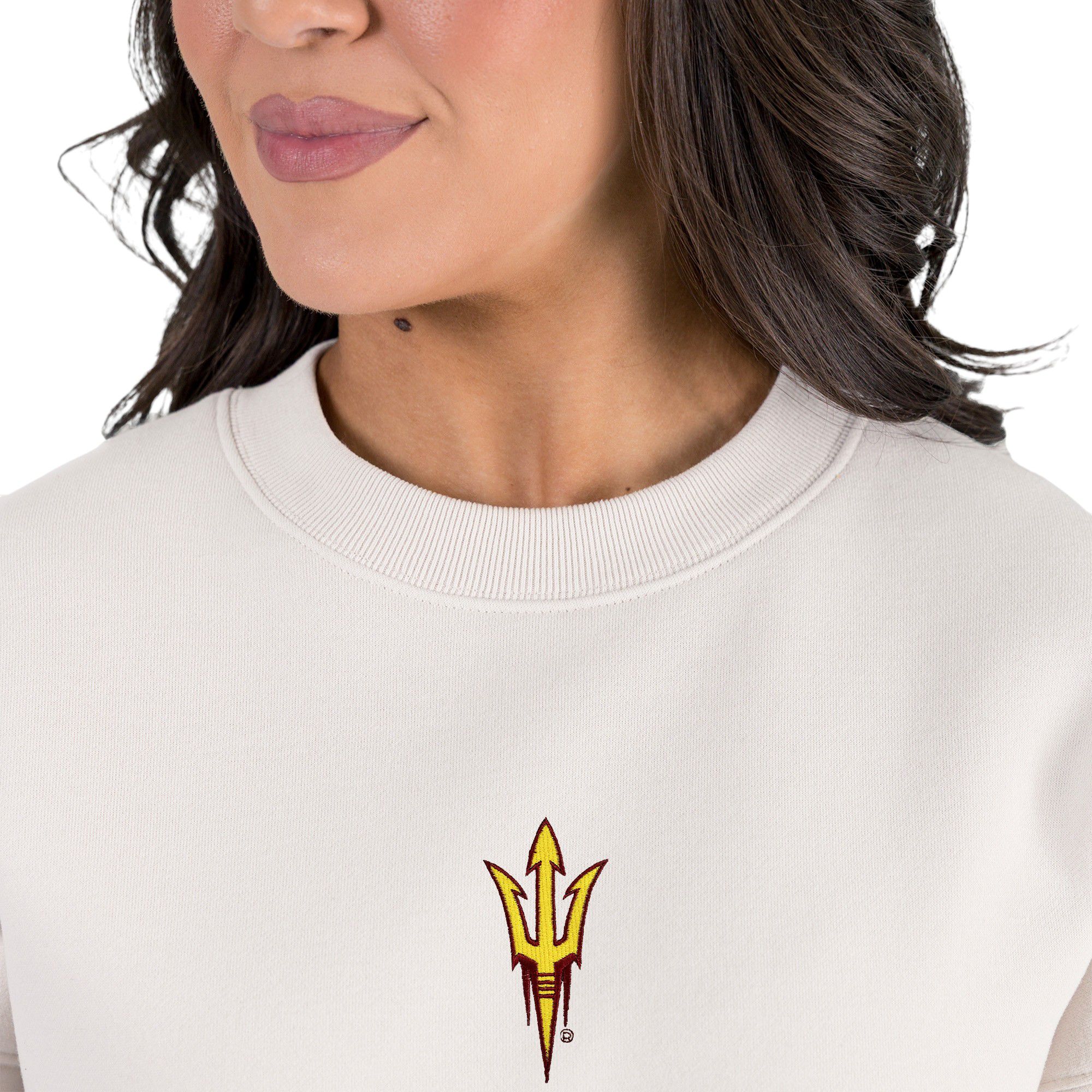 Gameday Couture Women's Arizona State Sun Devils Ivory Power Move Crew Pullover Sweatshirt product image