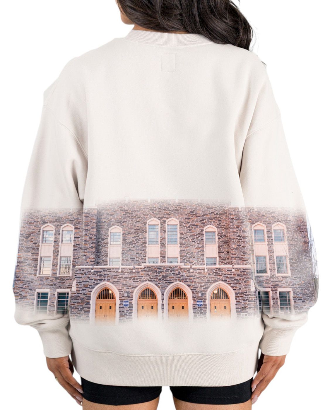 Gameday Couture Women's Duke Blue Devils Ivory Power Move Crew Pullover Sweatshirt product image