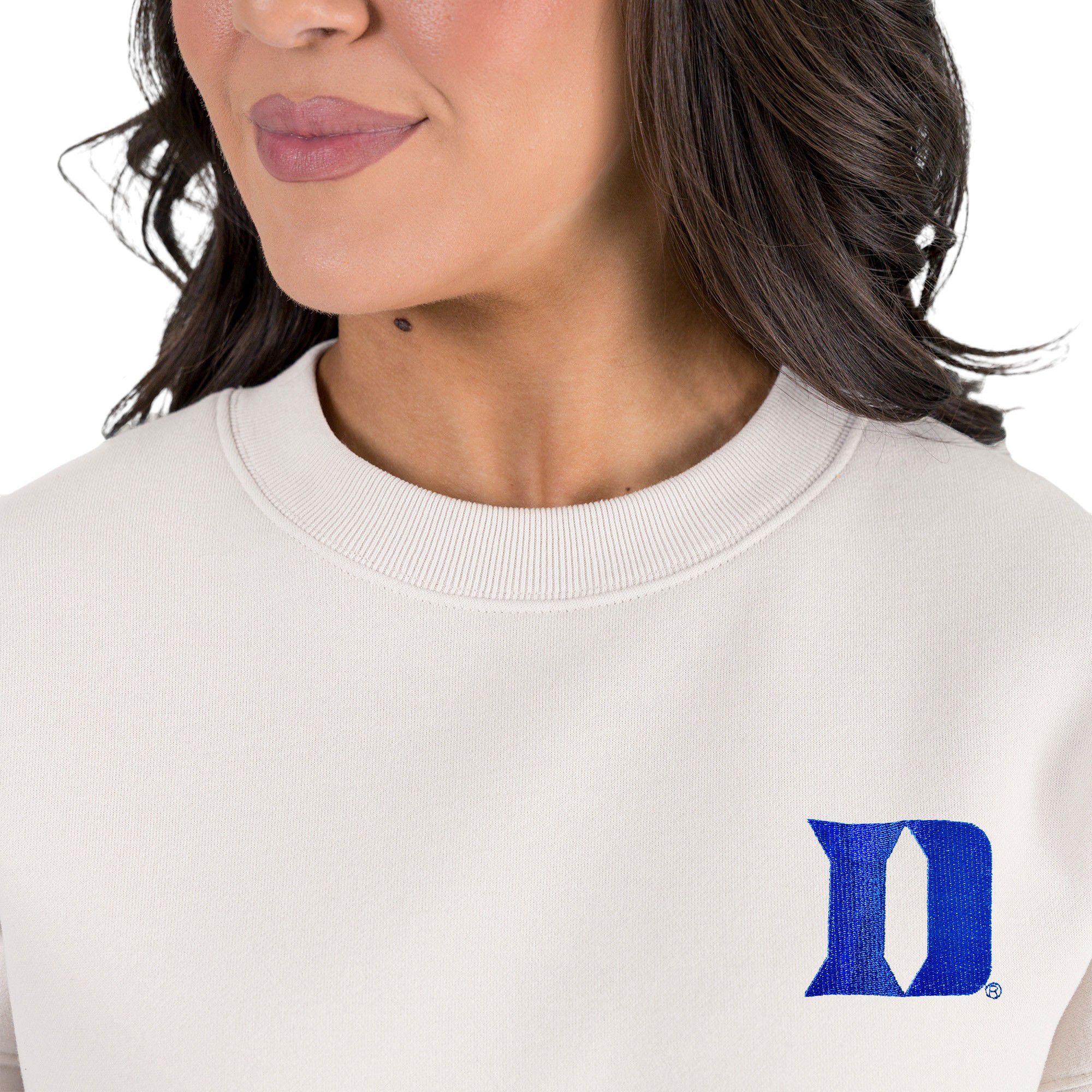 Gameday Couture Women's Duke Blue Devils Ivory Power Move Crew Pullover Sweatshirt product image