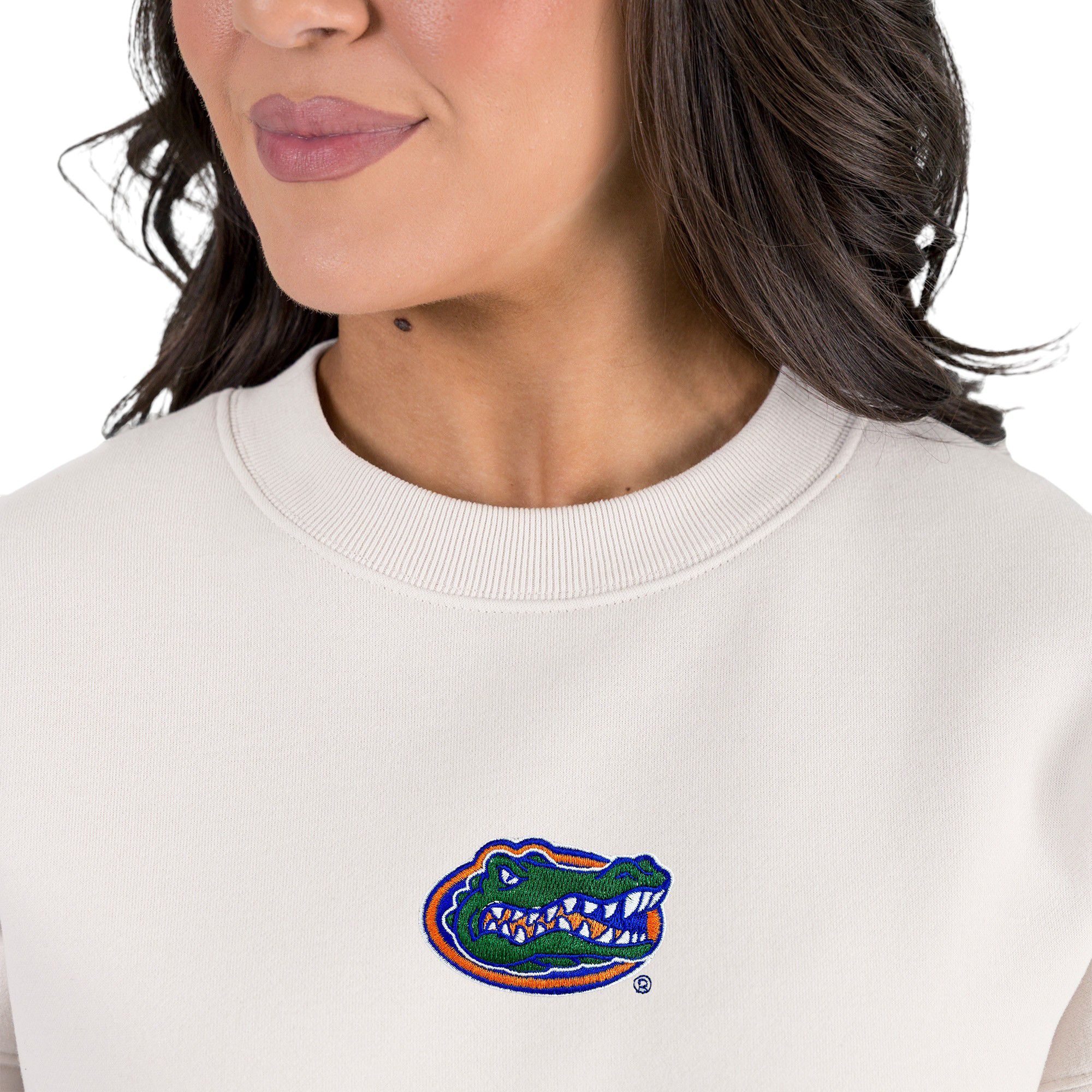 Gameday Couture Women's Florida Gators Ivory Power Move Crew Pullover Sweatshirt product image