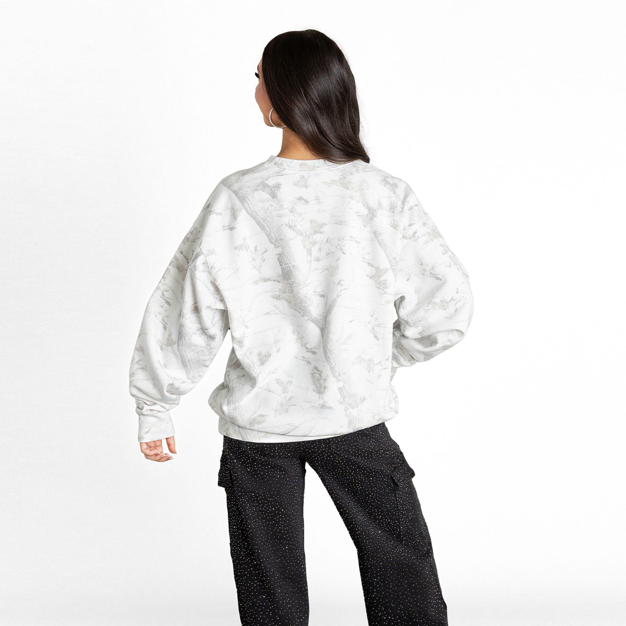 Gameday Couture Women's Indiana Hoosiers White Camo Crewneck Sweatshirt product image