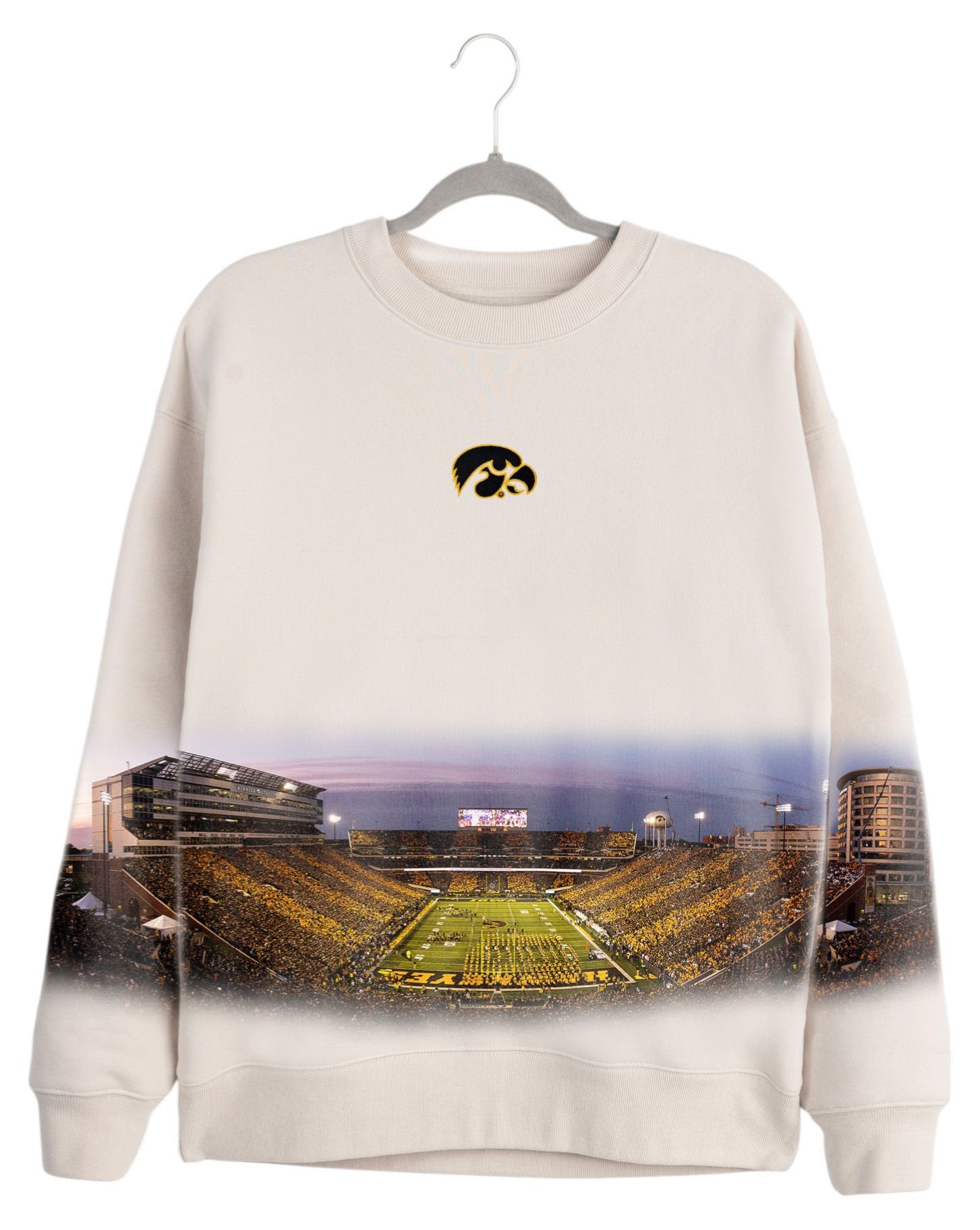 Gameday Couture Women's Iowa Hawkeyes Ivory Power Move Crew Pullover Sweatshirt product image