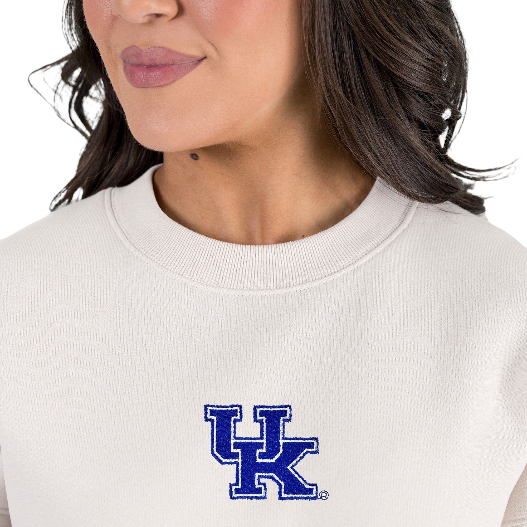 Gameday Couture Women's Kentucky Wildcats Ivory Power Move Crew Pullover Sweatshirt product image