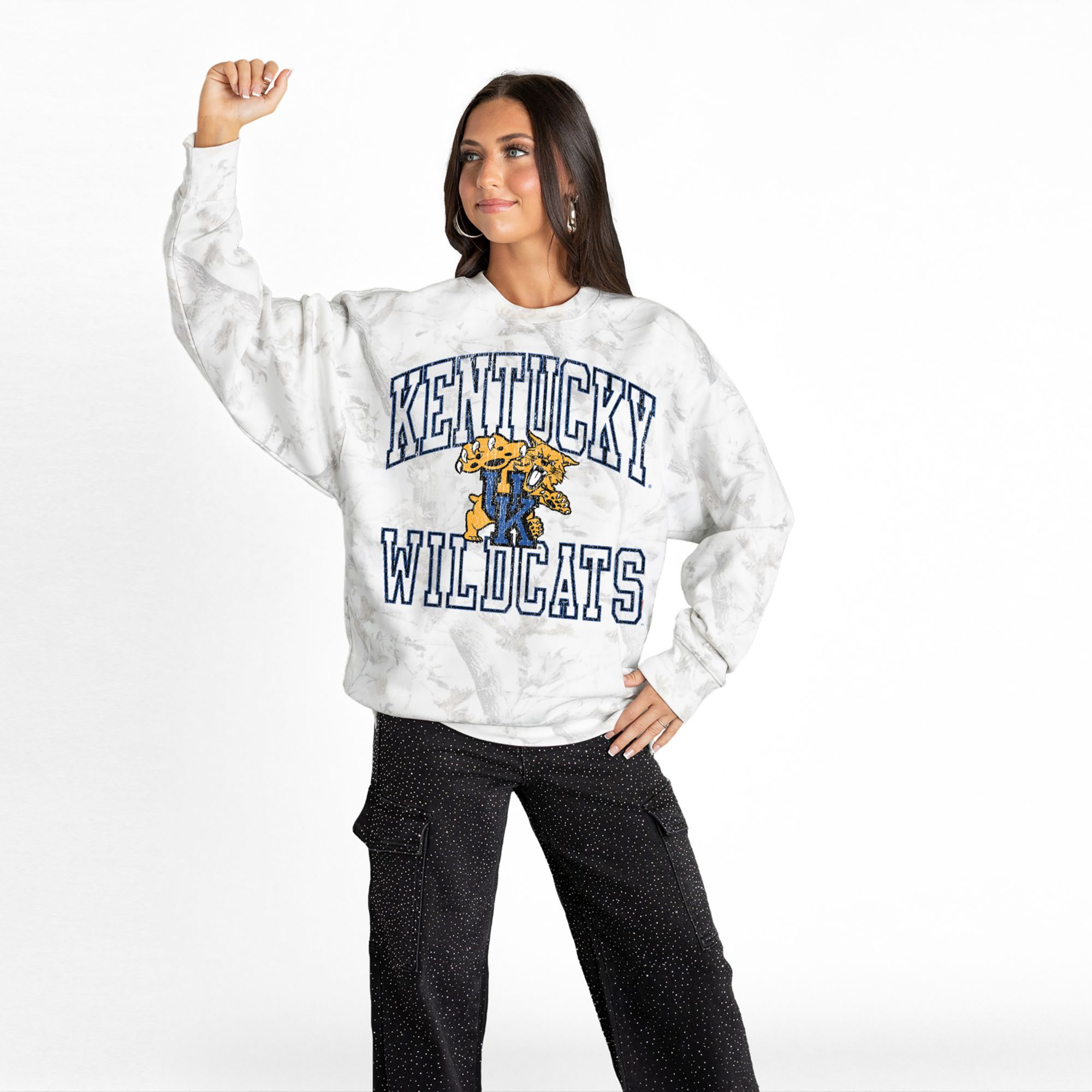 Gameday Couture Women's Kentucky Wildcats Camo White Crewneck Sweatshirt product image