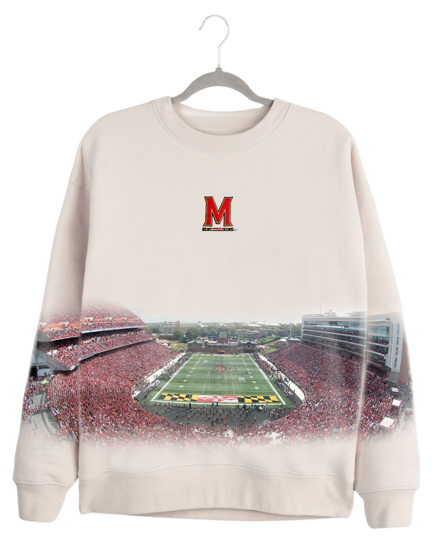 Gameday Couture Women's Maryland Terrapins Ivory Power Move Crew Pullover Sweatshirt product image