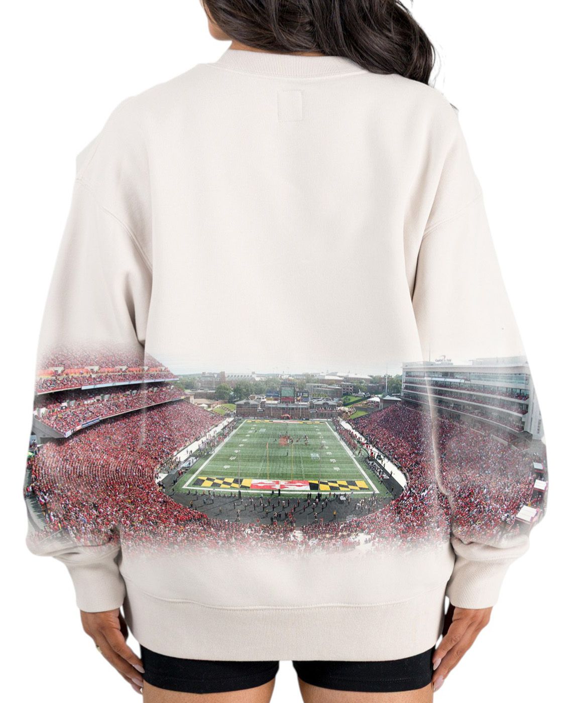 Gameday Couture Women's Maryland Terrapins Ivory Power Move Crew Pullover Sweatshirt product image