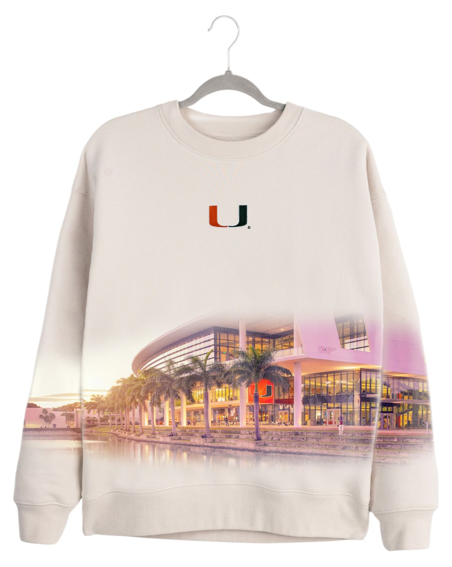 Gameday Couture Women's Miami Hurricanes Ivory Power Move Crew Pullover Sweatshirt product image