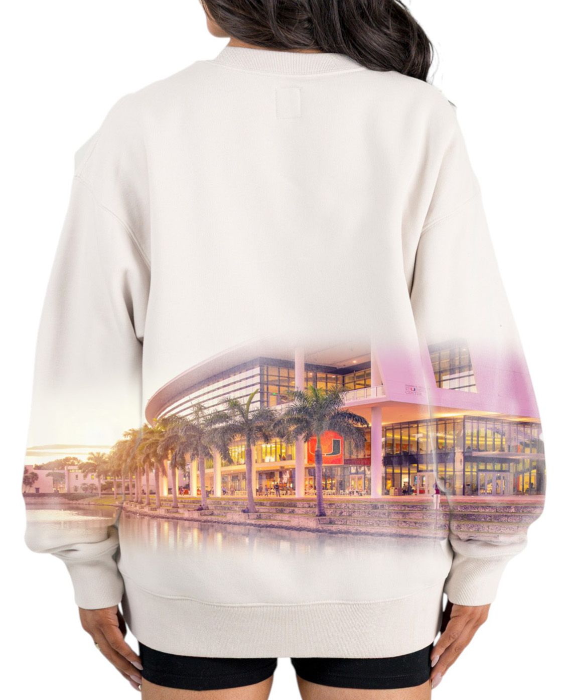 Gameday Couture Women's Miami Hurricanes Ivory Power Move Crew Pullover Sweatshirt product image
