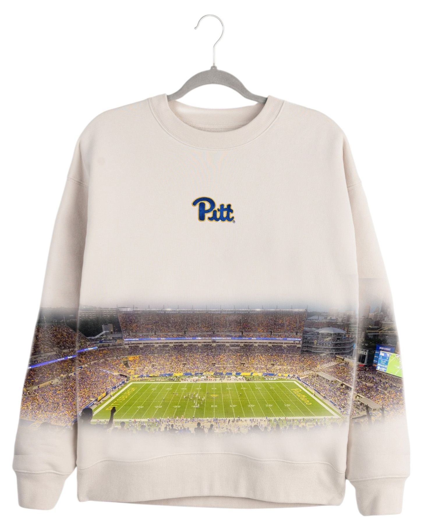 Gameday Couture Women's Pitt Panthers Ivory Power Move Crew Pullover Sweatshirt product image