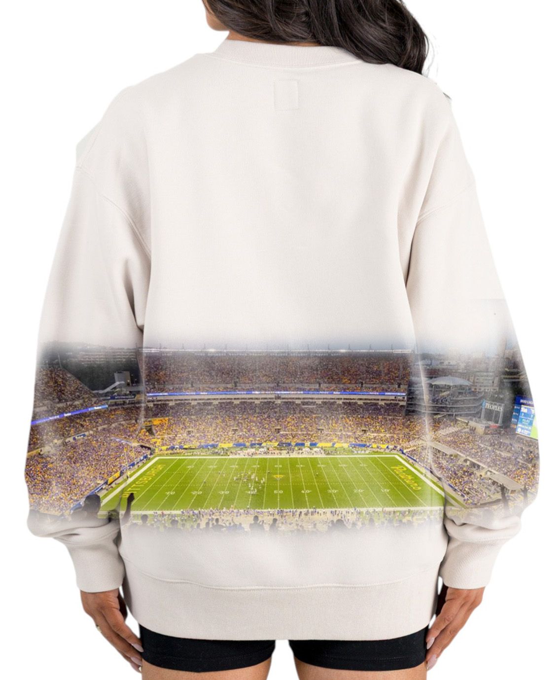 Gameday Couture Women's Pitt Panthers Ivory Power Move Crew Pullover Sweatshirt product image