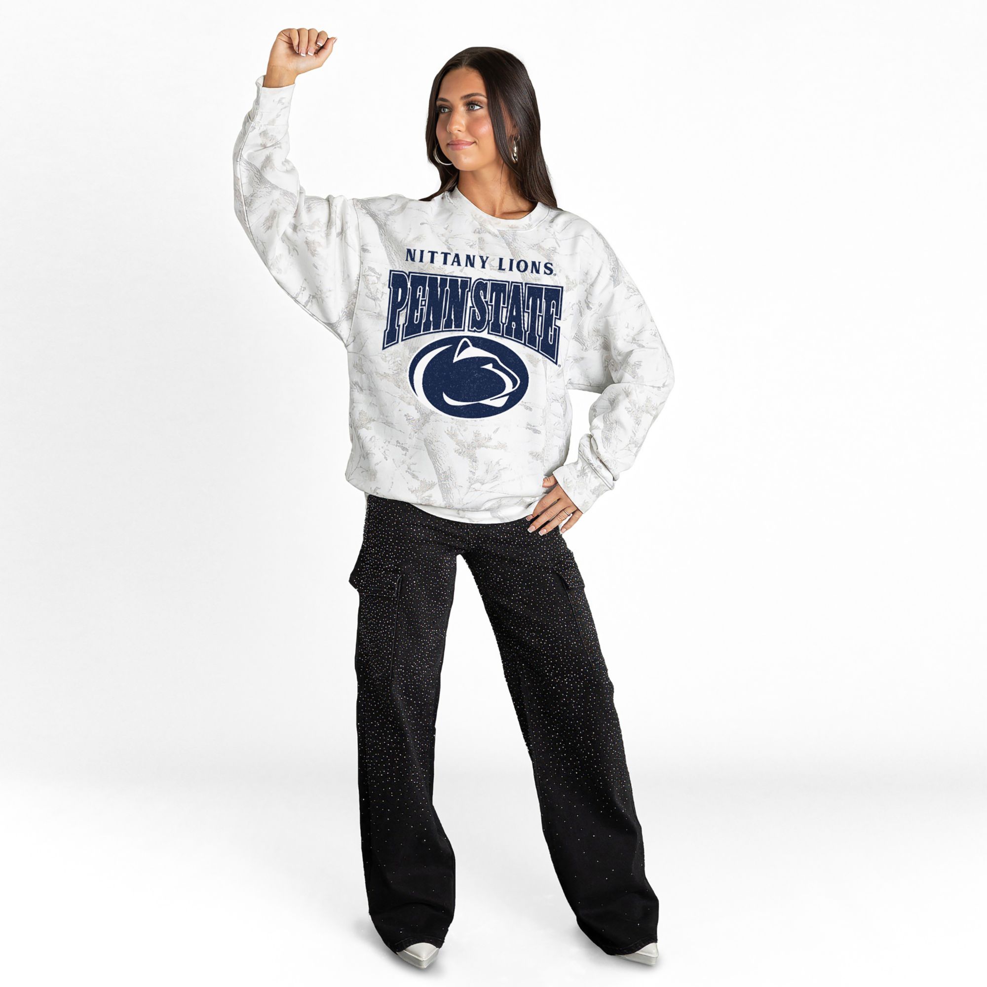 Gameday Couture Women's Penn State Nittany Lions Camo White Crewneck Sweatshirt product image