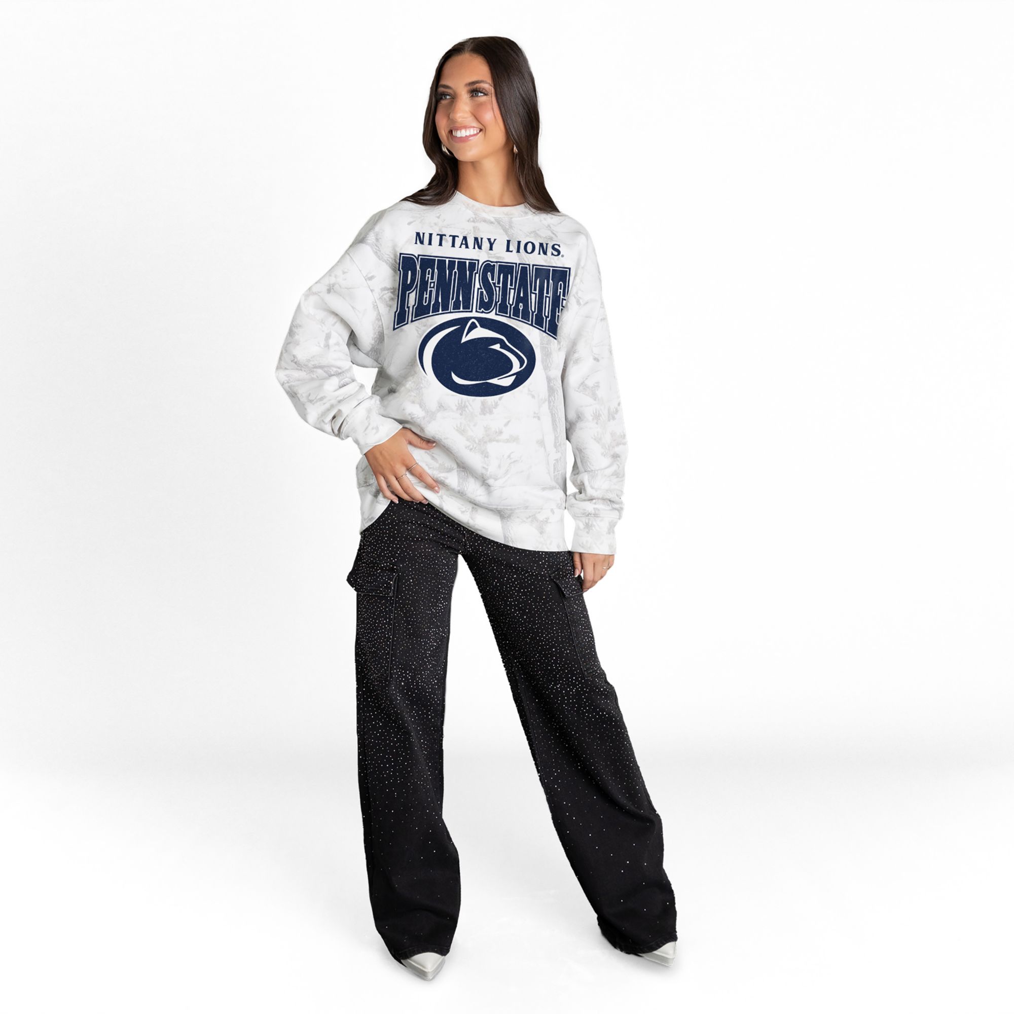 Gameday Couture Women's Penn State Nittany Lions Camo White Crewneck Sweatshirt product image