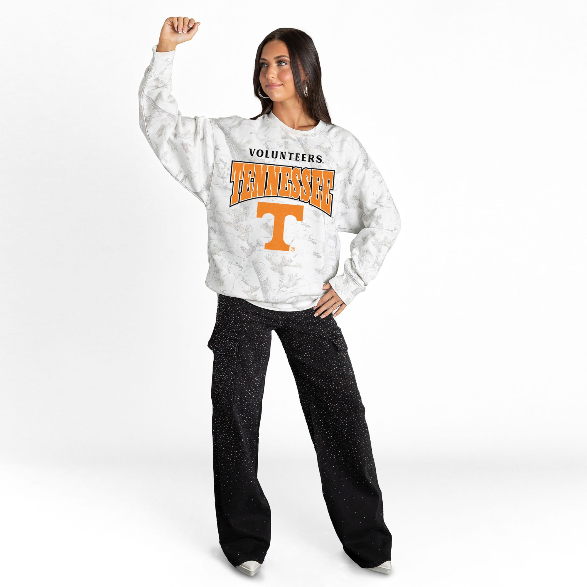 Gameday Couture Women's Tennessee Volunteers Camo White Crewneck Sweatshirt product image