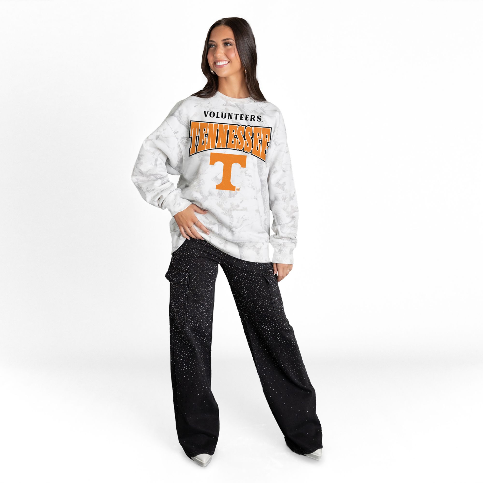 Gameday Couture Women's Tennessee Volunteers Camo White Crewneck Sweatshirt product image