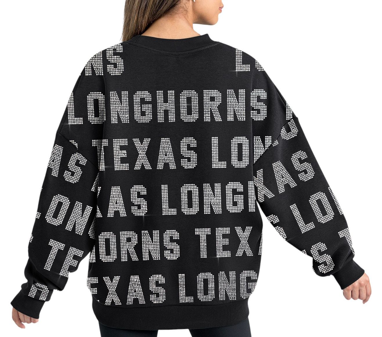 Gameday Couture Women's Texas Longhorns Black Hype Crew Pullover Sweatshirt product image