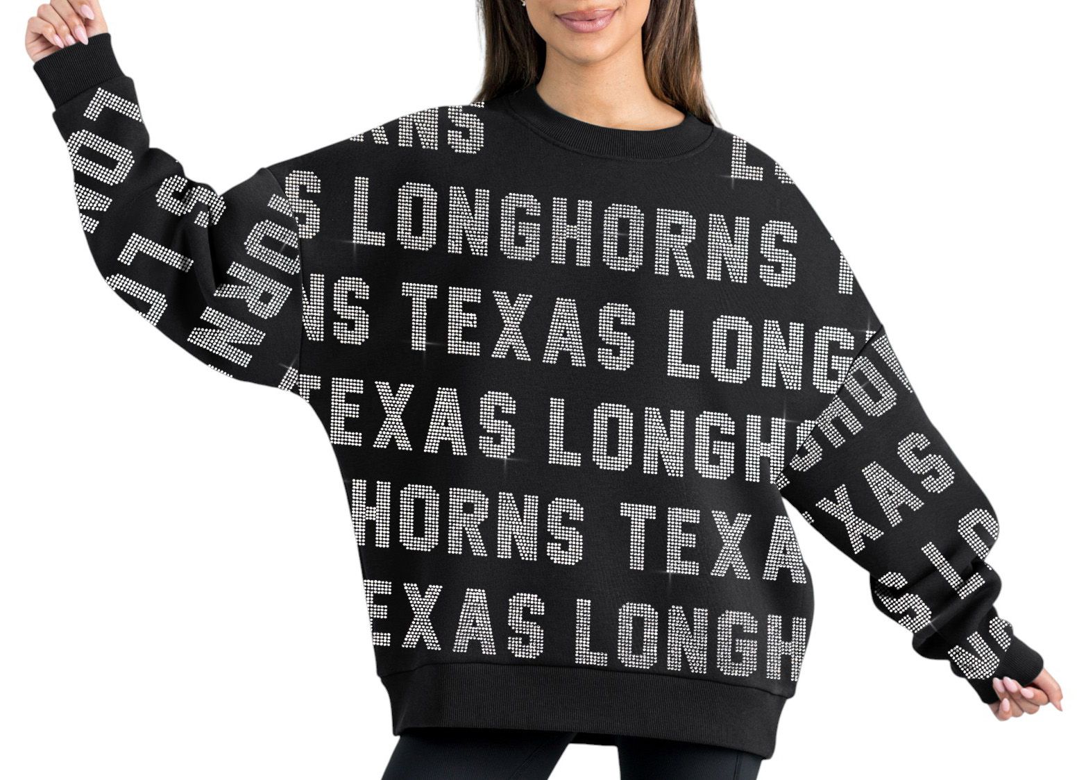 Gameday Couture Women's Texas Longhorns Black Hype Crew Pullover Sweatshirt product image