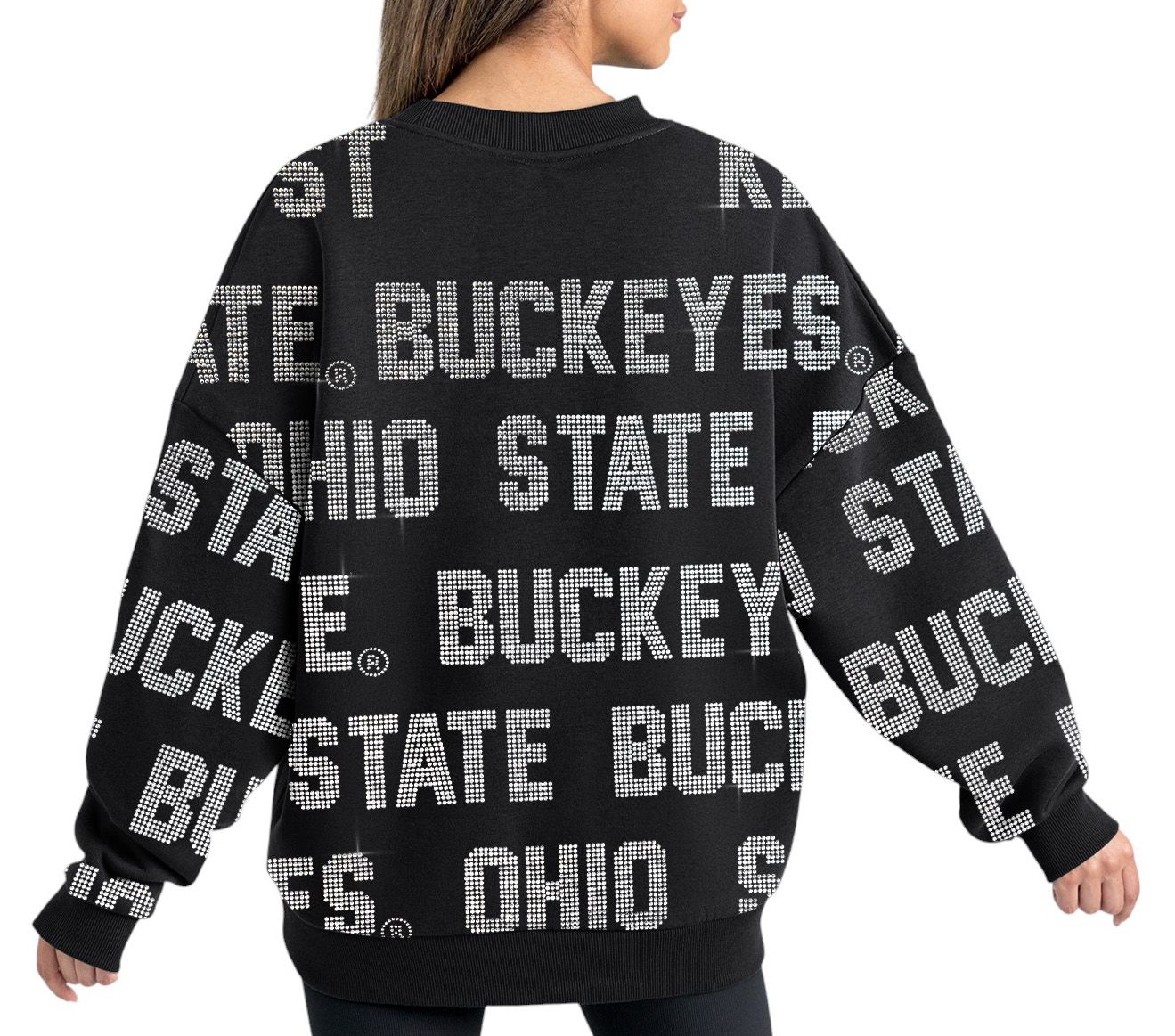 Gameday Couture Women's Ohio State Buckeyes Black Hype Crew Pullover Sweatshirt product image