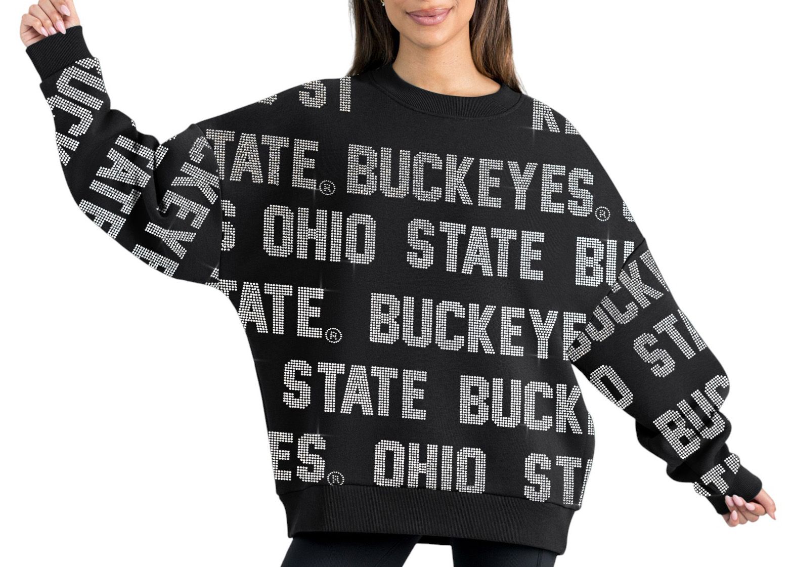 Gameday Couture Women's Ohio State Buckeyes Black Hype Crew Pullover Sweatshirt product image