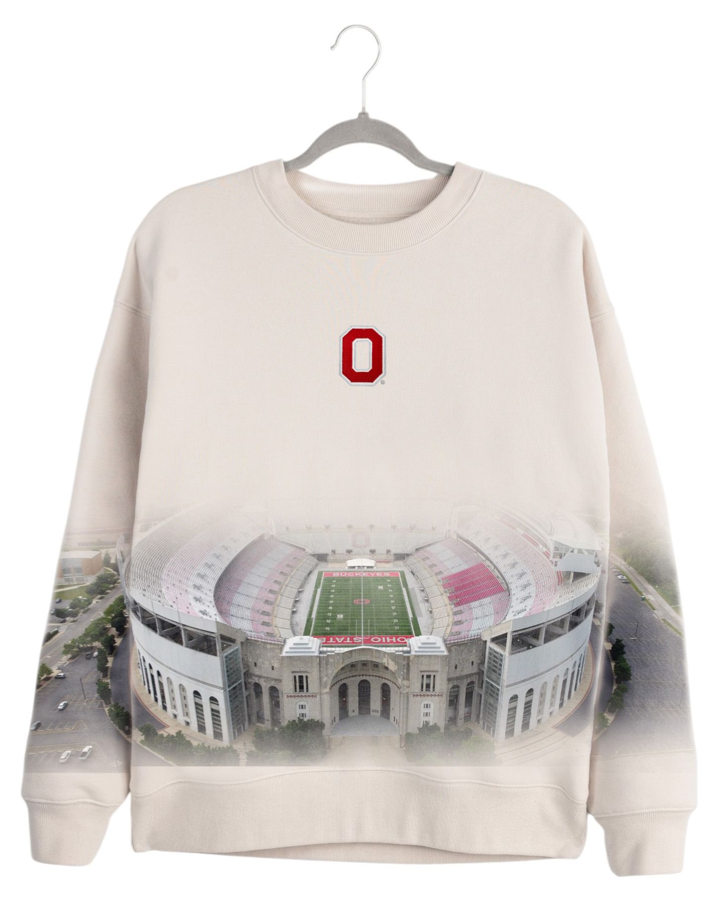 Gameday Couture Women's Ohio State Buckeyes Ivory Power Move Crew Pullover Sweatshirt product image