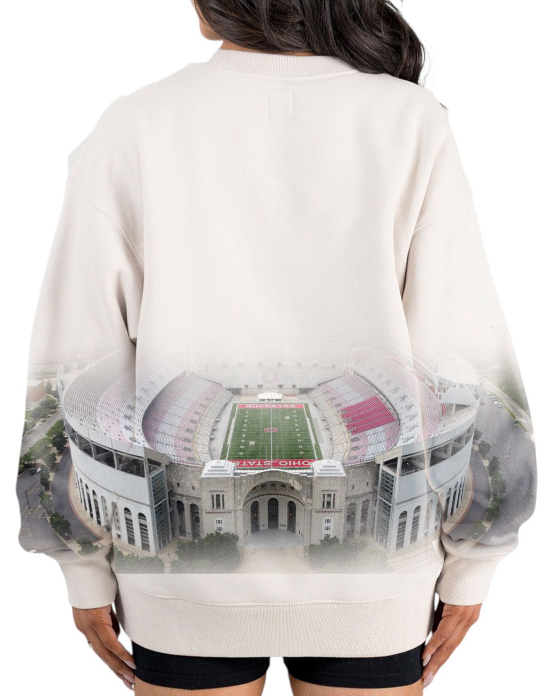 Gameday Couture Women's Ohio State Buckeyes Ivory Power Move Crew Pullover Sweatshirt product image