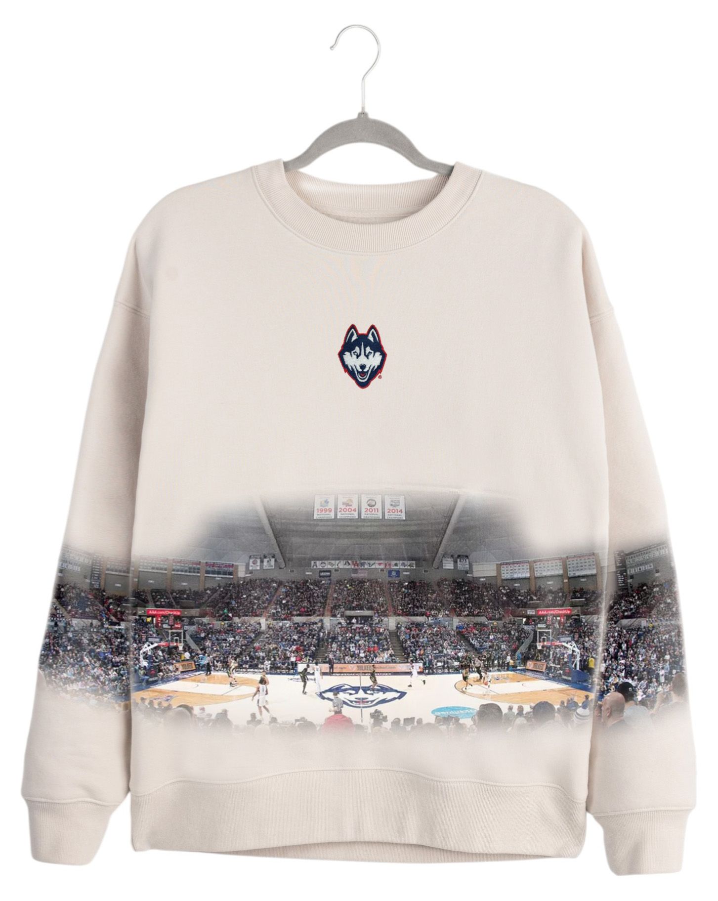 Gameday Couture Women's UConn Huskies Ivory Power Move Crew Pullover Sweatshirt product image
