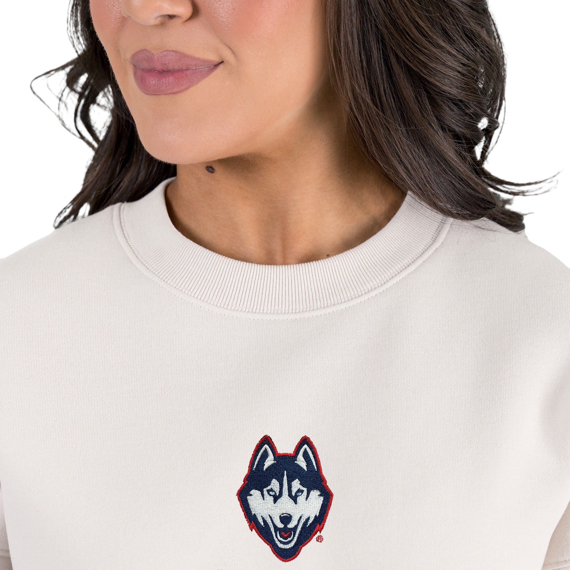 Gameday Couture Women's UConn Huskies Ivory Power Move Crew Pullover Sweatshirt product image