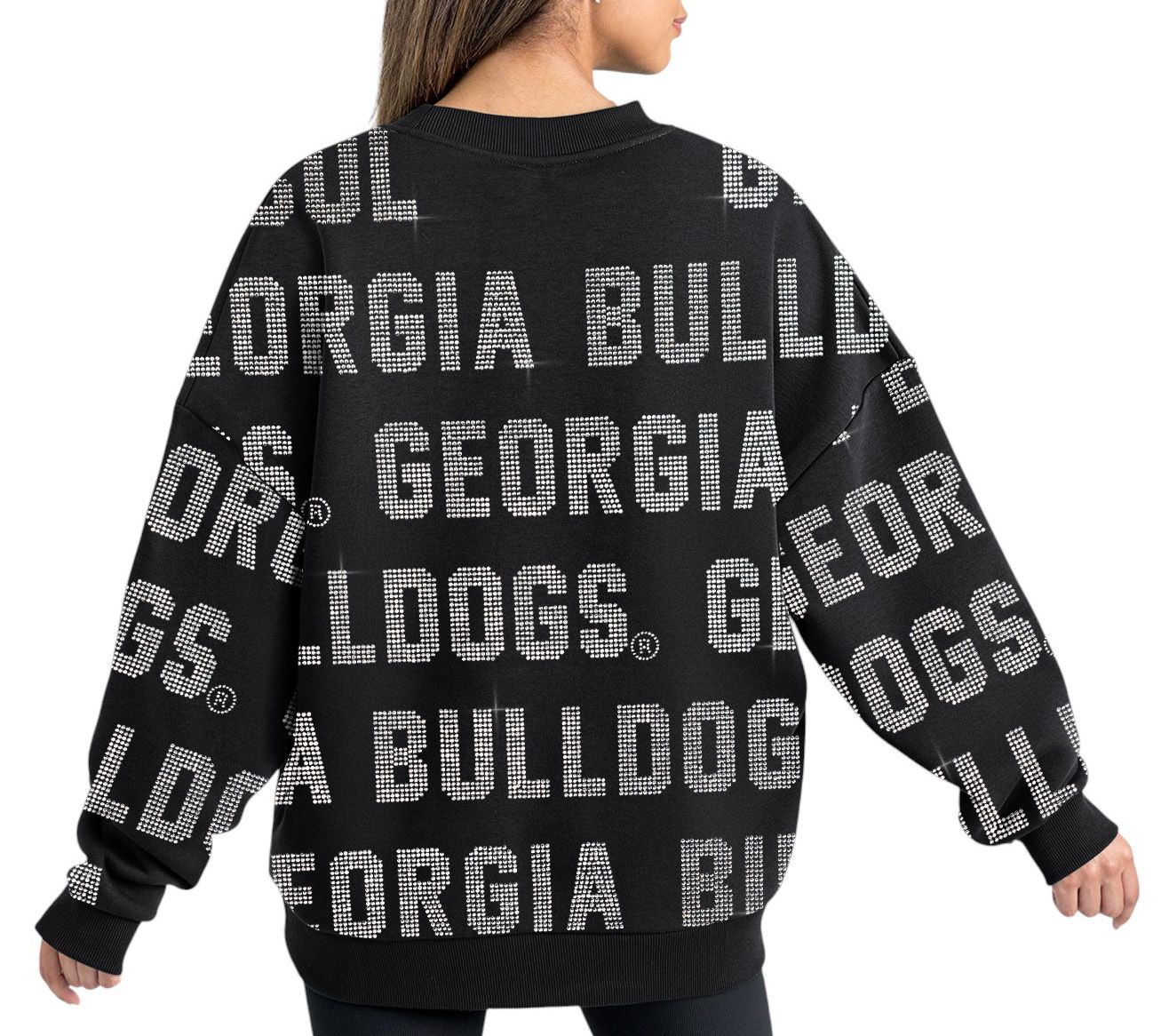 Gameday Couture Women's Georgia Bulldogs Black Hype Crew Pullover Sweatshirt product image