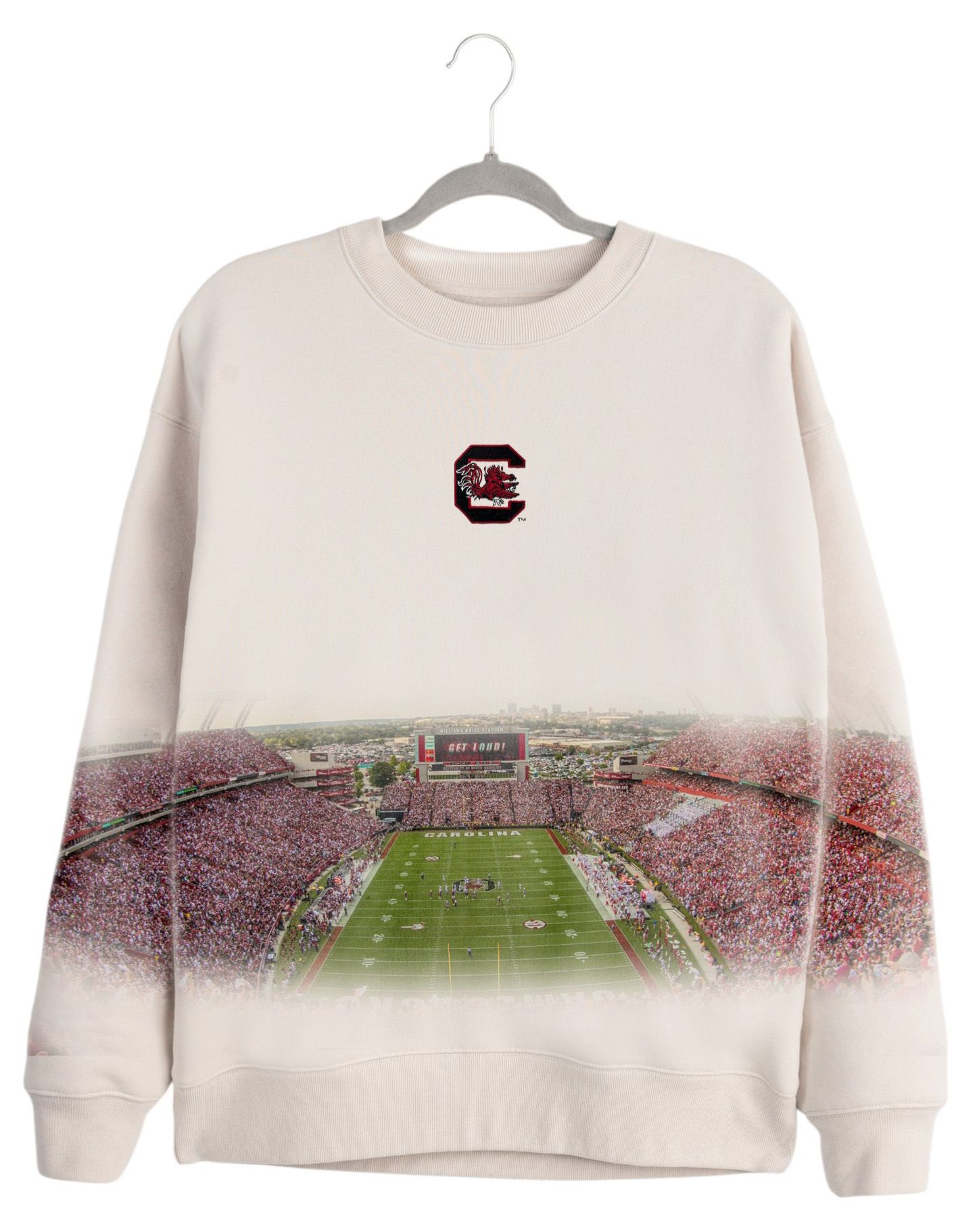 Gameday Couture Women's South Carolina Gamecocks Ivory Power Move Crew Pullover Sweatshirt product image