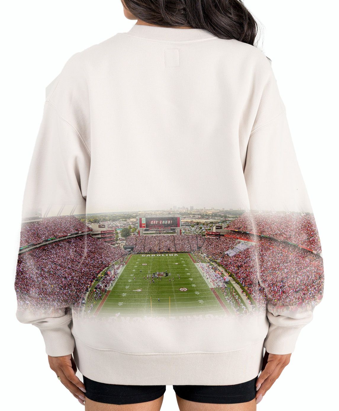 Gameday Couture Women's South Carolina Gamecocks Ivory Power Move Crew Pullover Sweatshirt product image