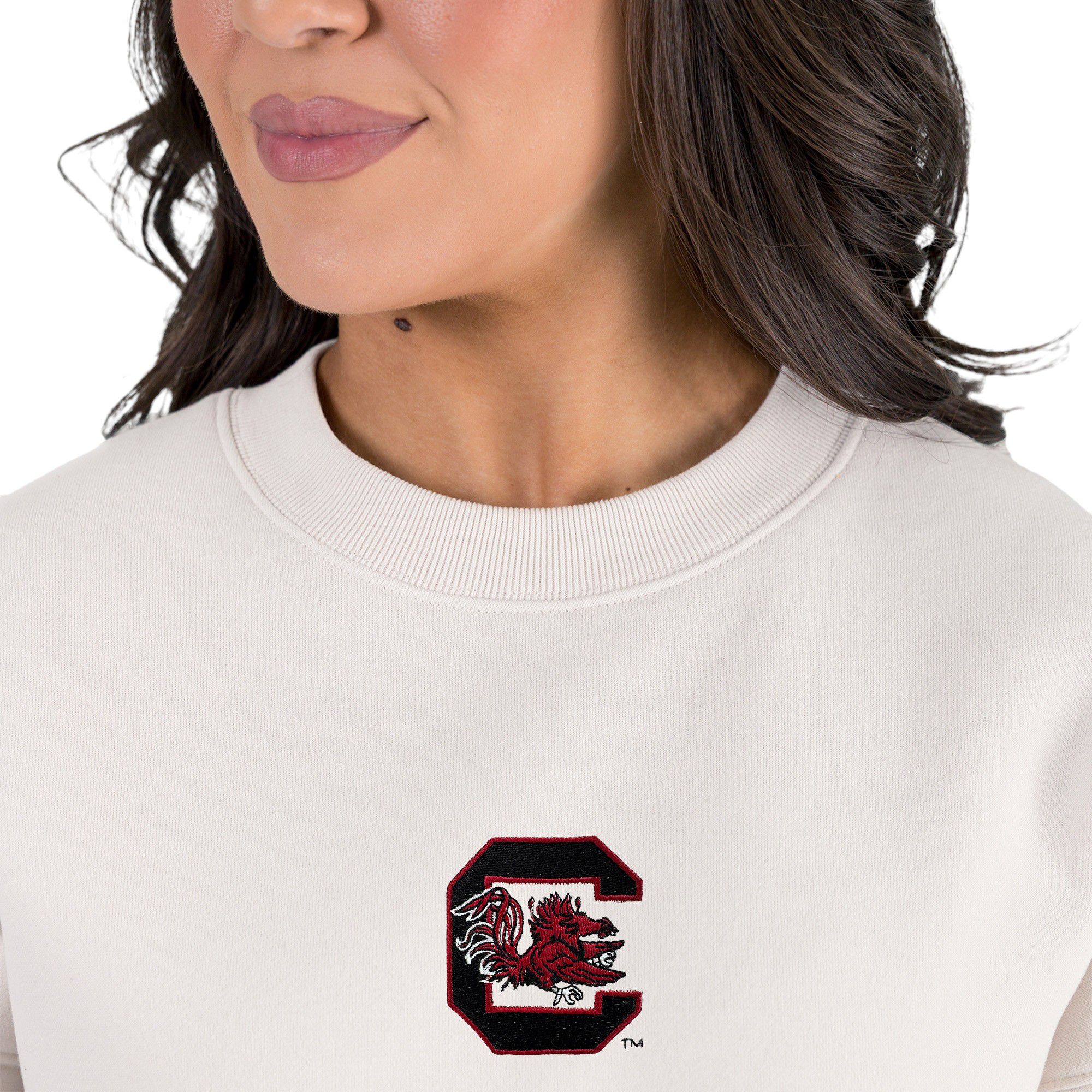 Gameday Couture Women's South Carolina Gamecocks Ivory Power Move Crew Pullover Sweatshirt product image