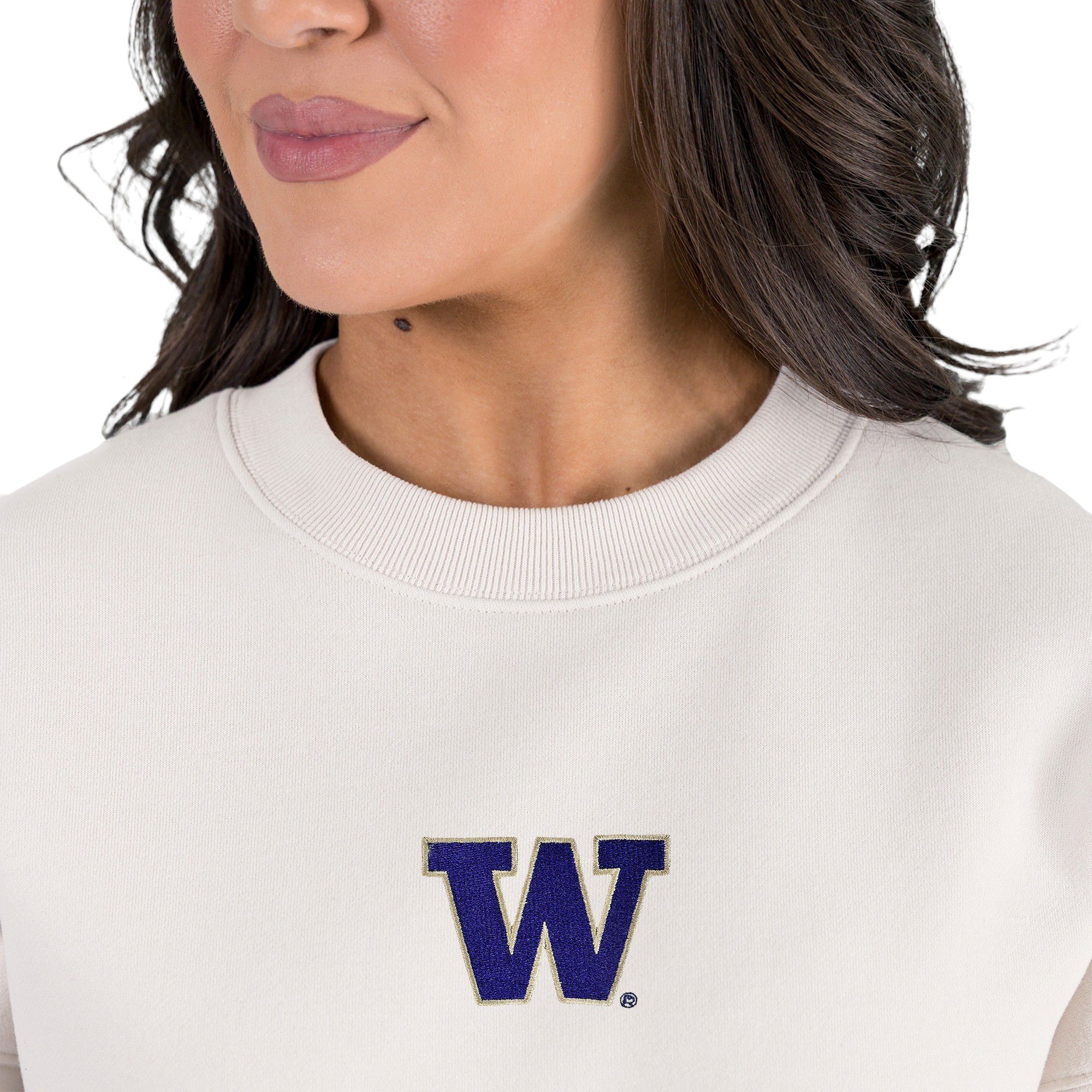 Gameday Couture Women's Washington Huskies Ivory Power Move Crew Pullover Sweatshirt product image