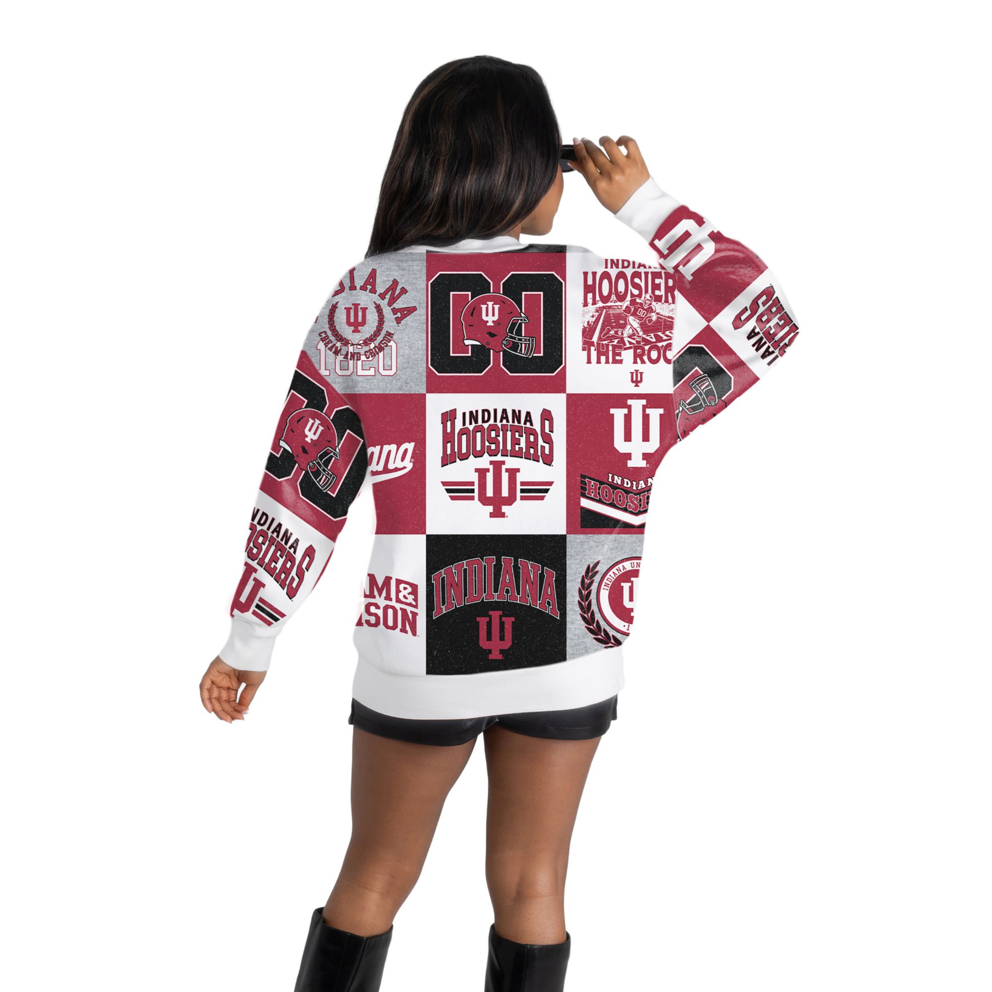 Gameday Couture Women's Indiana Hoosiers All Over Print Crewneck Sweatshirt product image