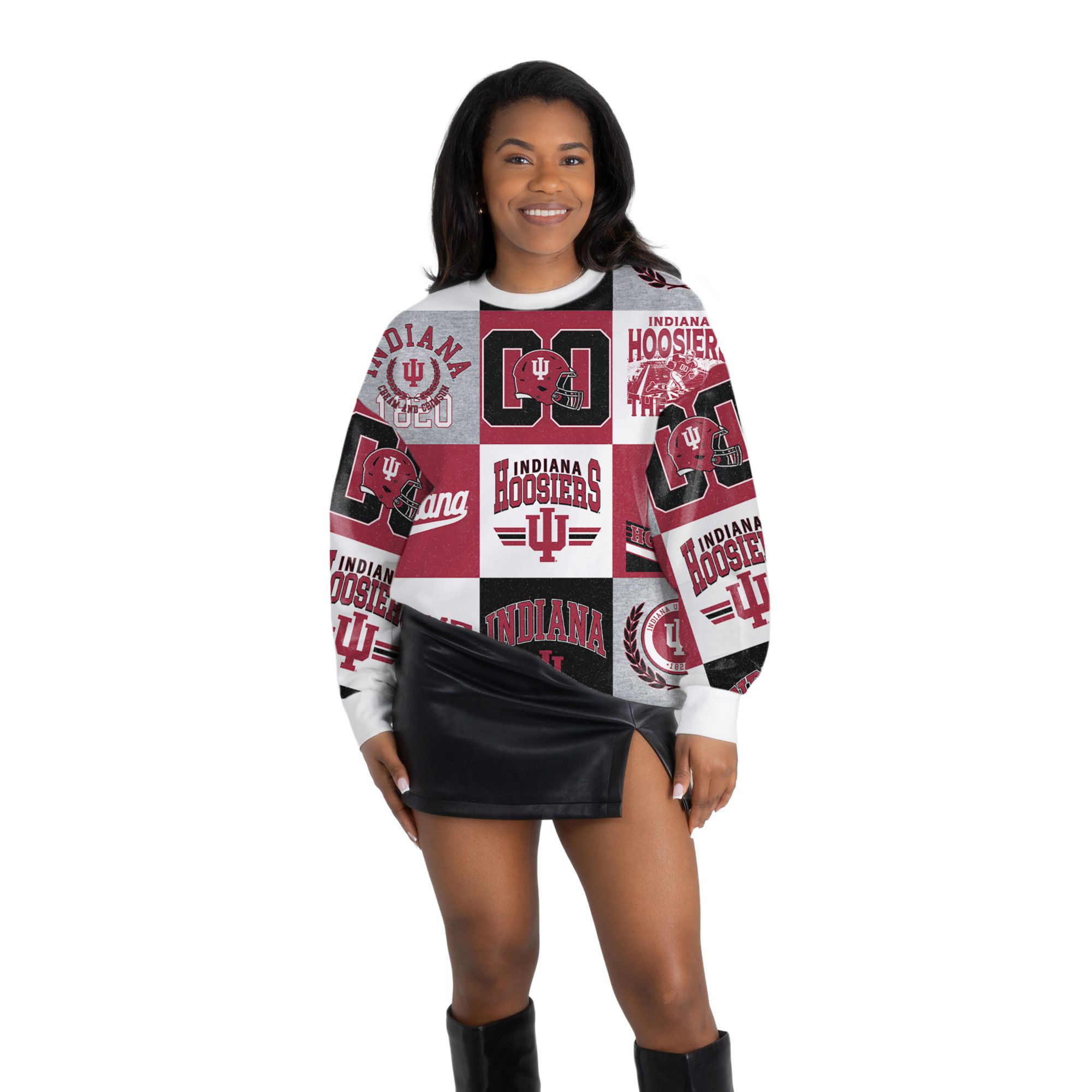 Gameday Couture Women's Indiana Hoosiers All Over Print Crewneck Sweatshirt product image