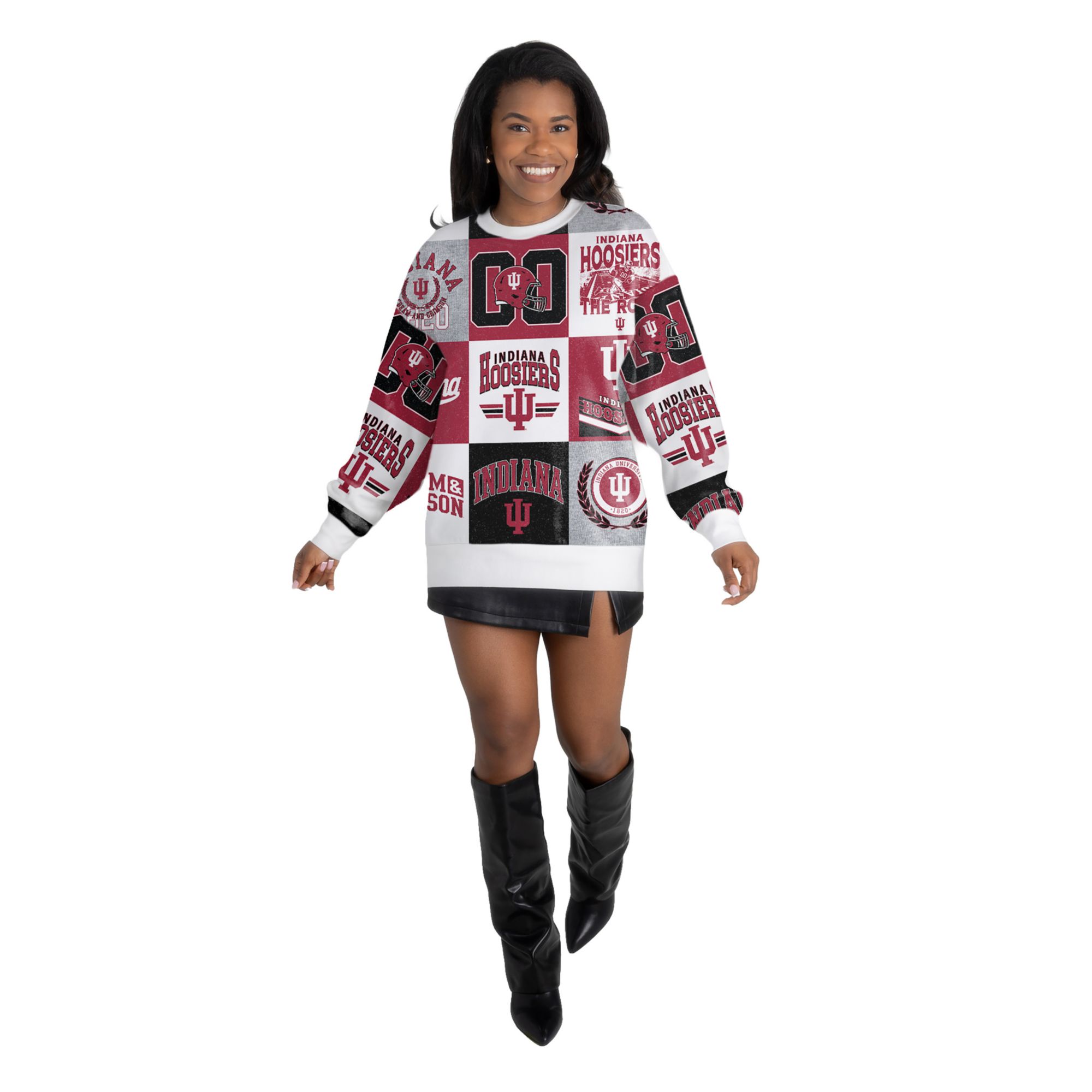 Gameday Couture Women's Indiana Hoosiers All Over Print Crewneck Sweatshirt product image
