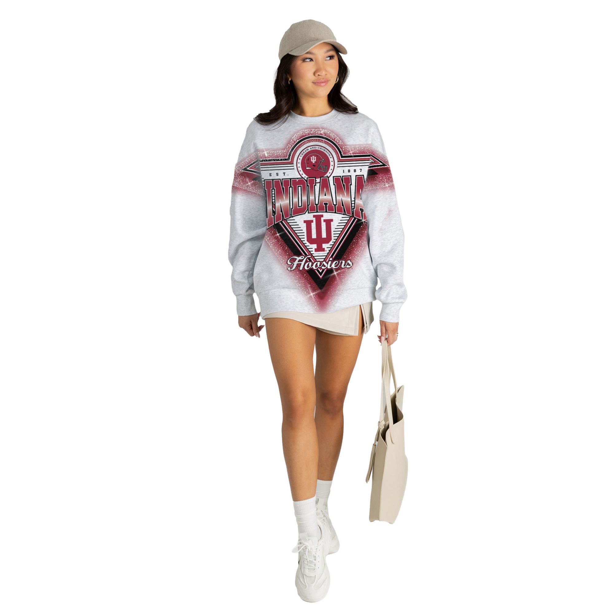 Gameday Couture Women's Indiana Hoosiers Rhinestone Premium Crewneck Sweatshirt product image