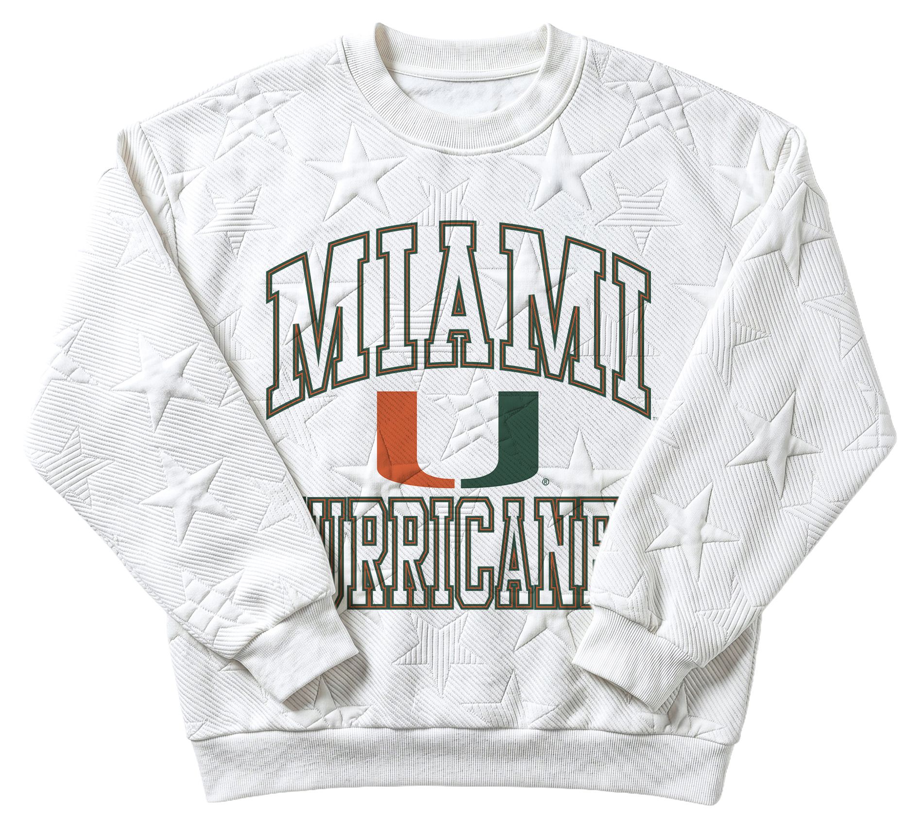 Gameday Couture Women's Miami Hurricanes Embossed Stars Premium Crewneck Sweatshirt product image