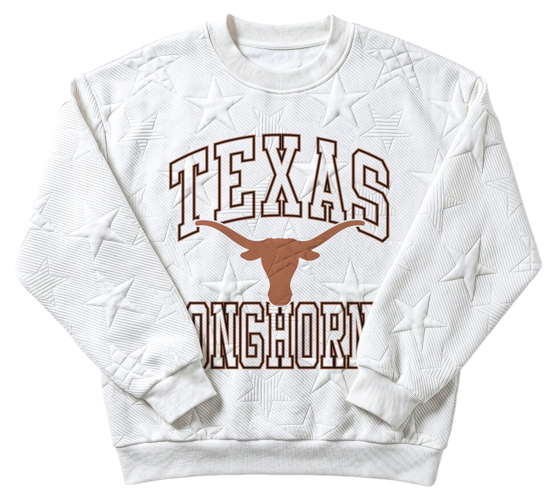 Gameday Couture Women's Texas Longhorns Embossed Stars Premium Crewneck Sweatshirt product image