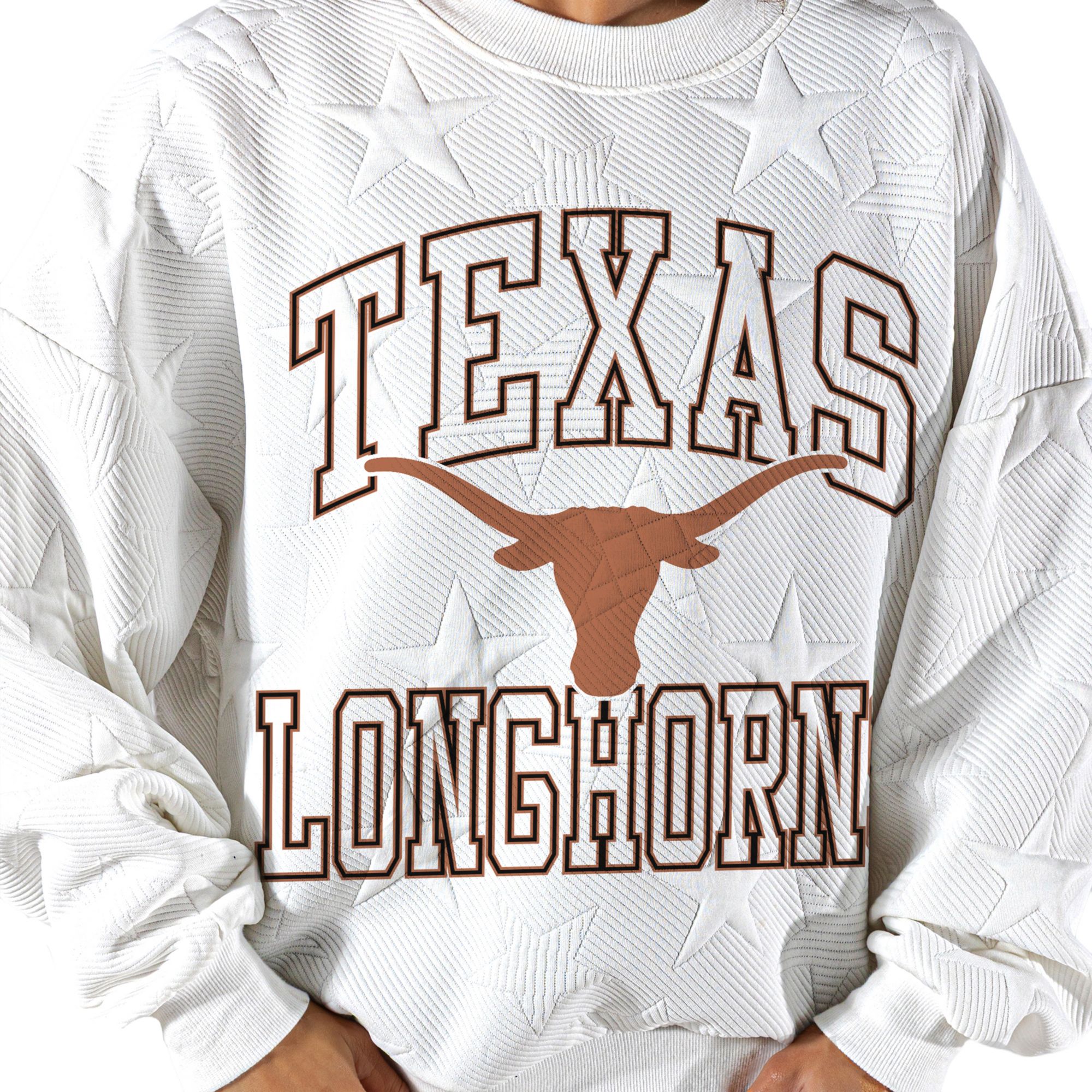 Gameday Couture Women's Texas Longhorns Embossed Stars Premium Crewneck Sweatshirt product image