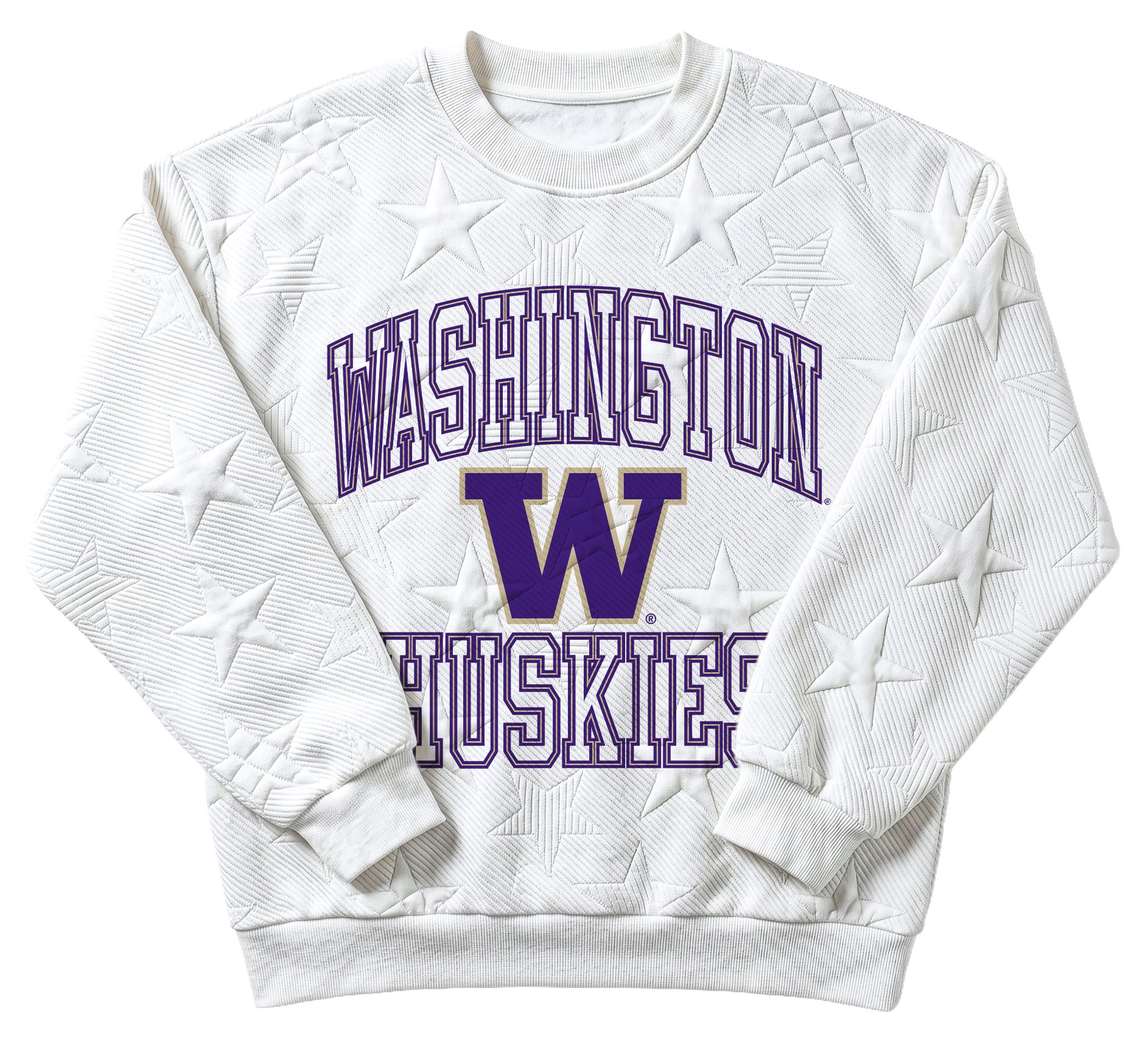 Gameday Couture Women's Washington Huskies Embossed Stars Premium Crewneck Sweatshirt product image