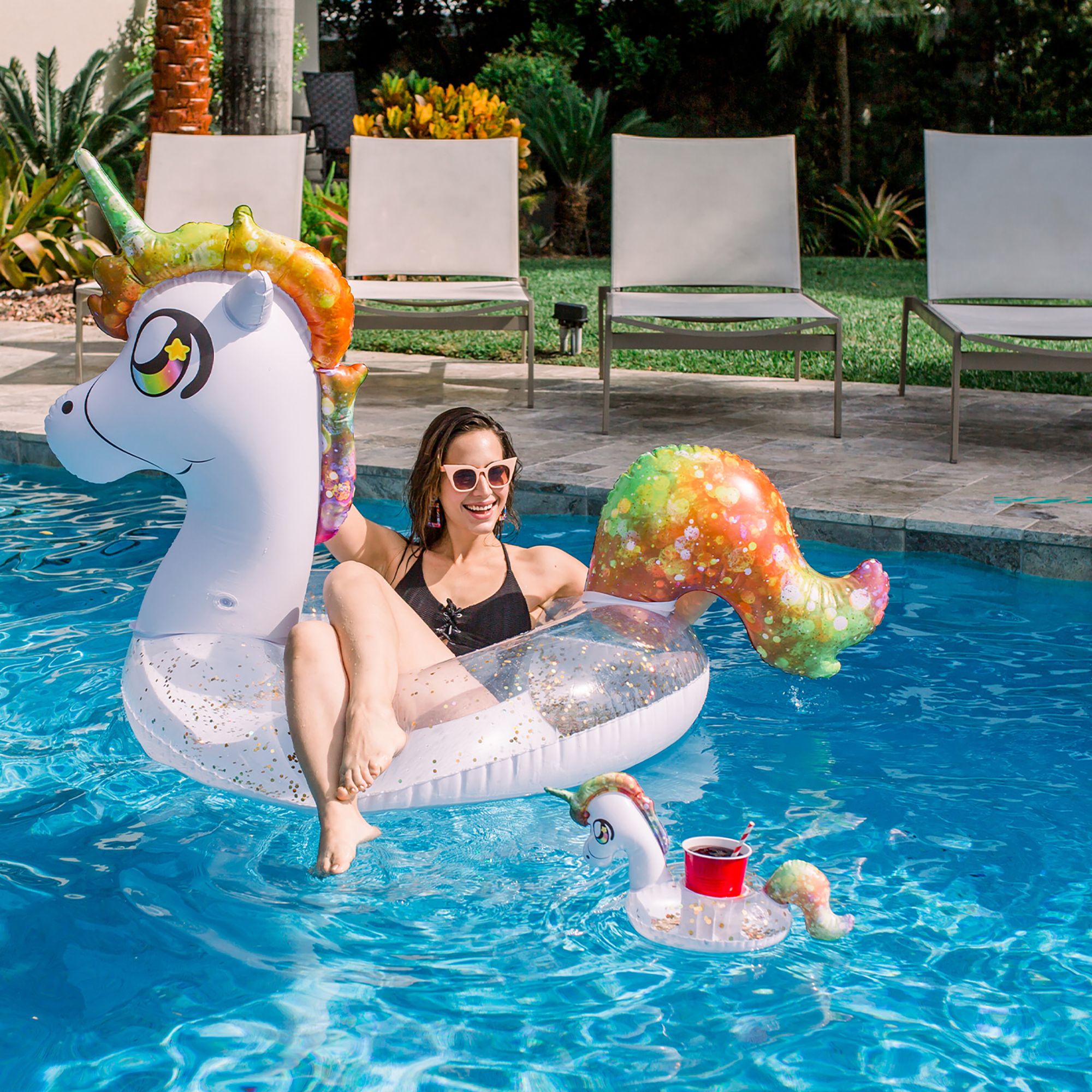 PoolCandy Glitter Unicorn Pool and Drink Float product image
