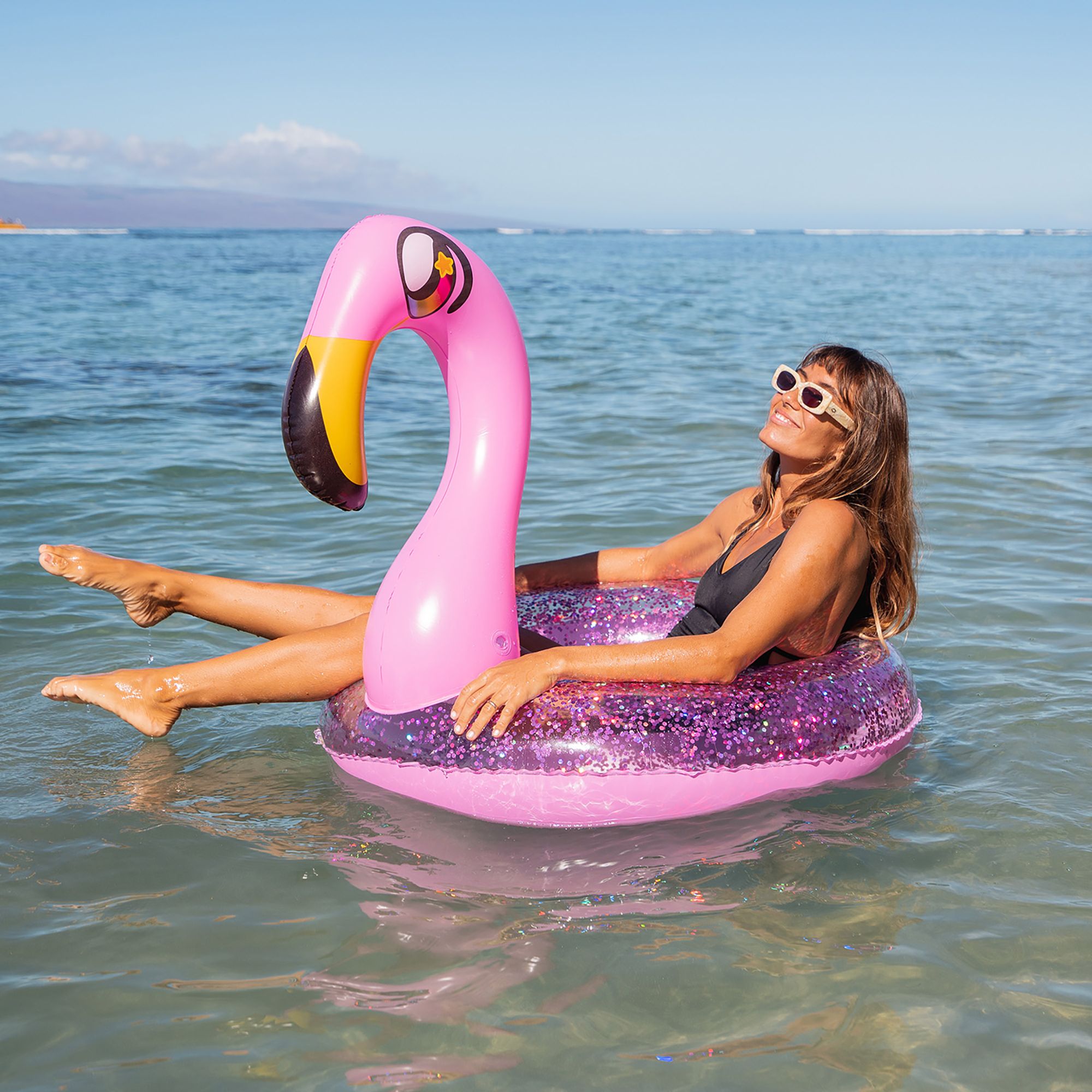 PoolCandy Glitter Flamingo 40" Pool Tube product image