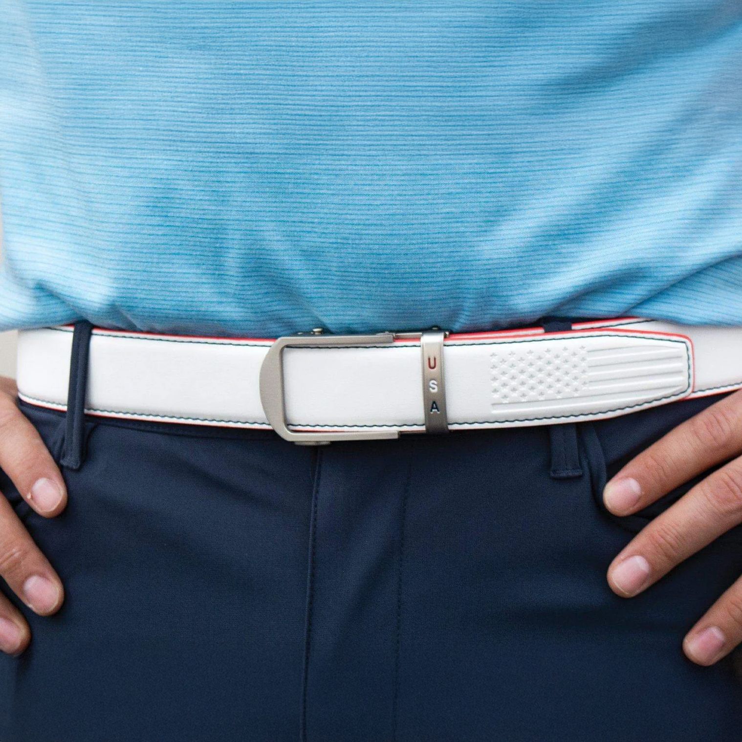 Nexbelt Men's Anthem White Golf Ratchet Belt product image
